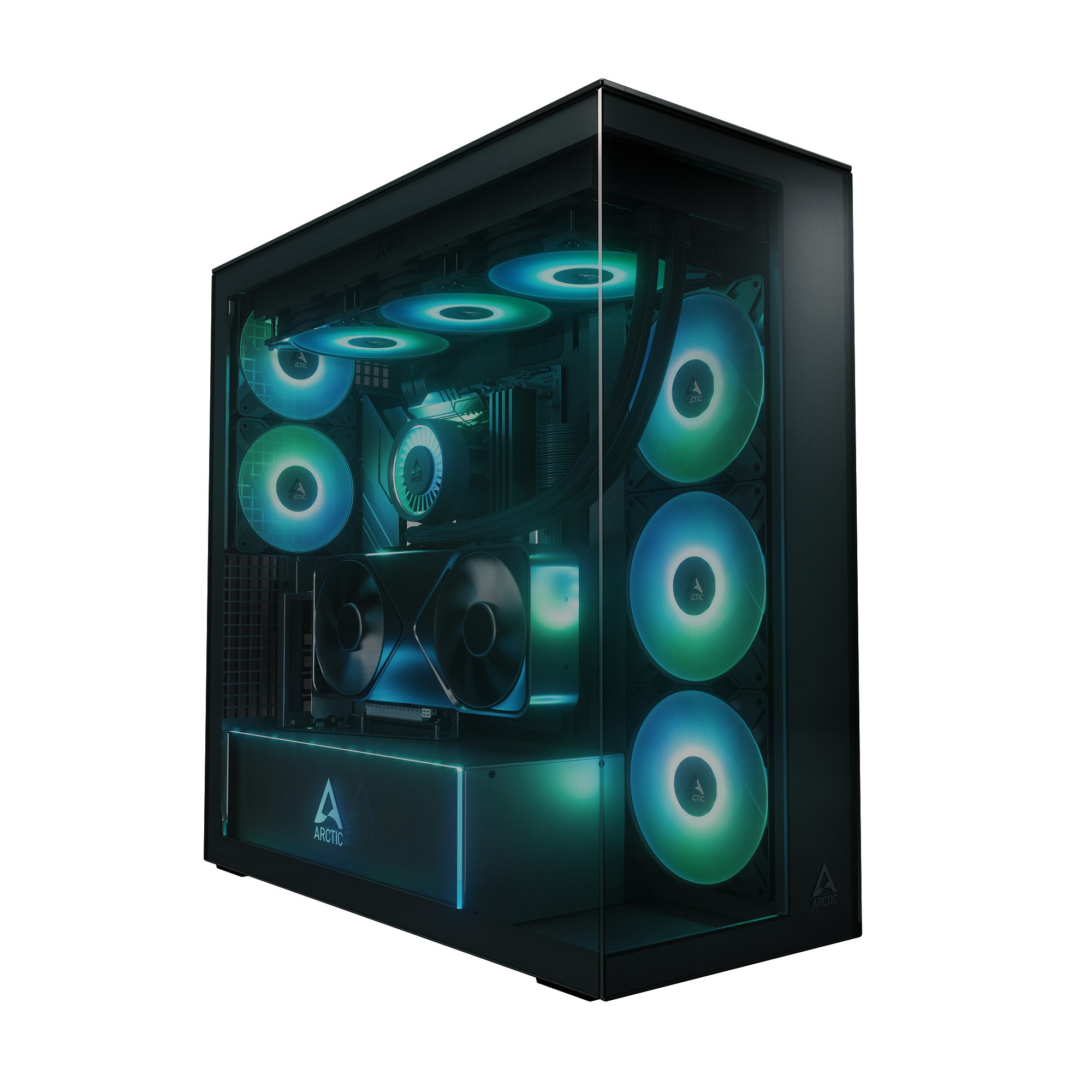 Arctic Xtender Vg Black E-Atx Gaming Gehäuse Mit Seitenfenster Schwarz Acpcc00016a - Bild 3