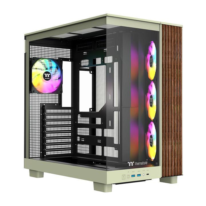 Thermaltake Atx Tower View 380 Xl Ws Argb Matcha Green Gehärtetes Glas - Bild 3