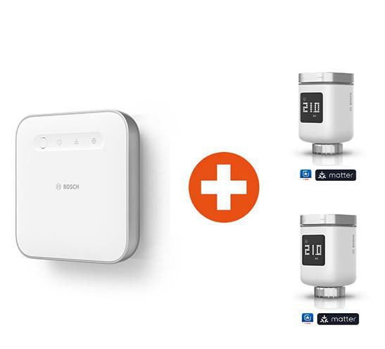 Bundle Bosch Smart Home Controller II + 2x Heizkörper Thermostat II