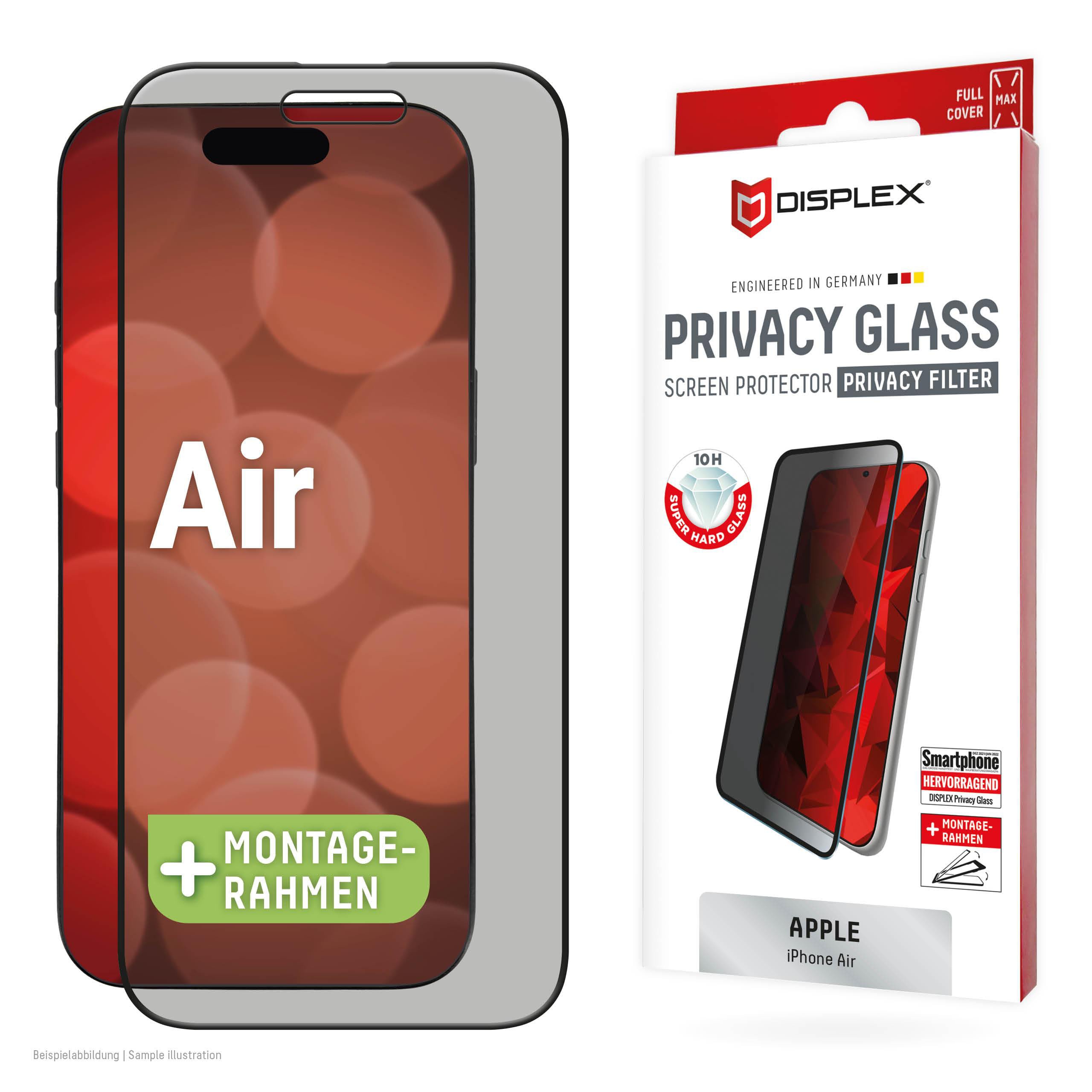 DISPLEX Privacy Panzerglas für iPhone Air