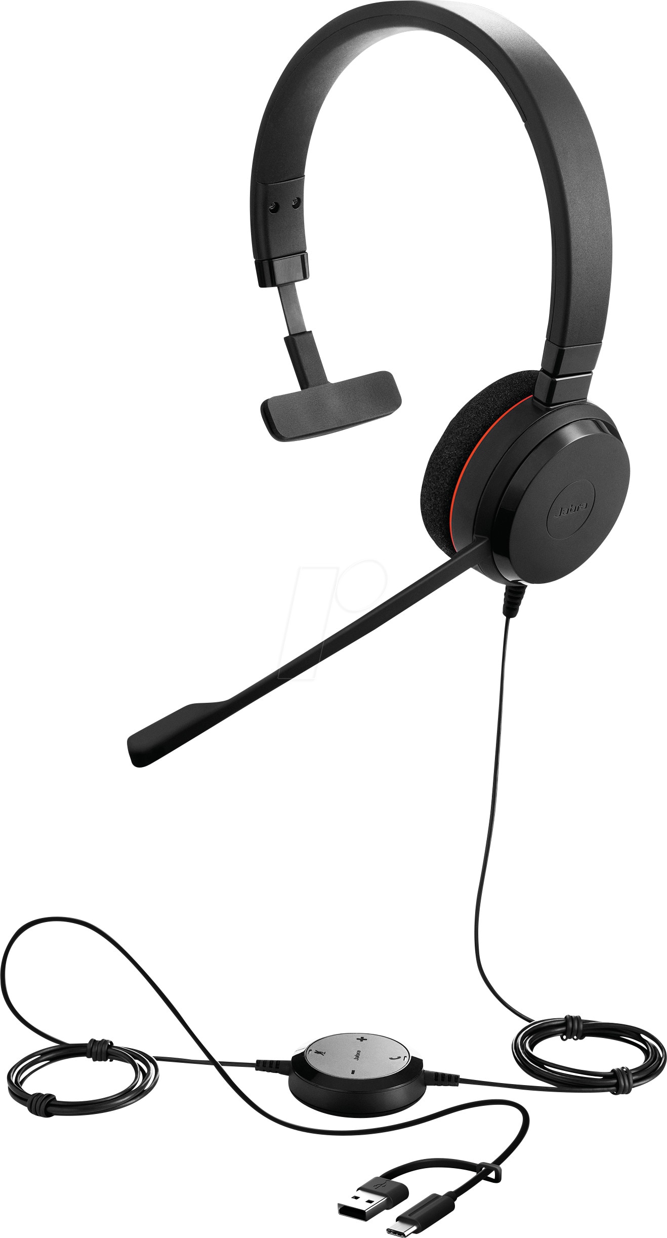 Jabra Evolve Ms Mono Headset Usb-C/A, Mircrosoft Teams Größe 20