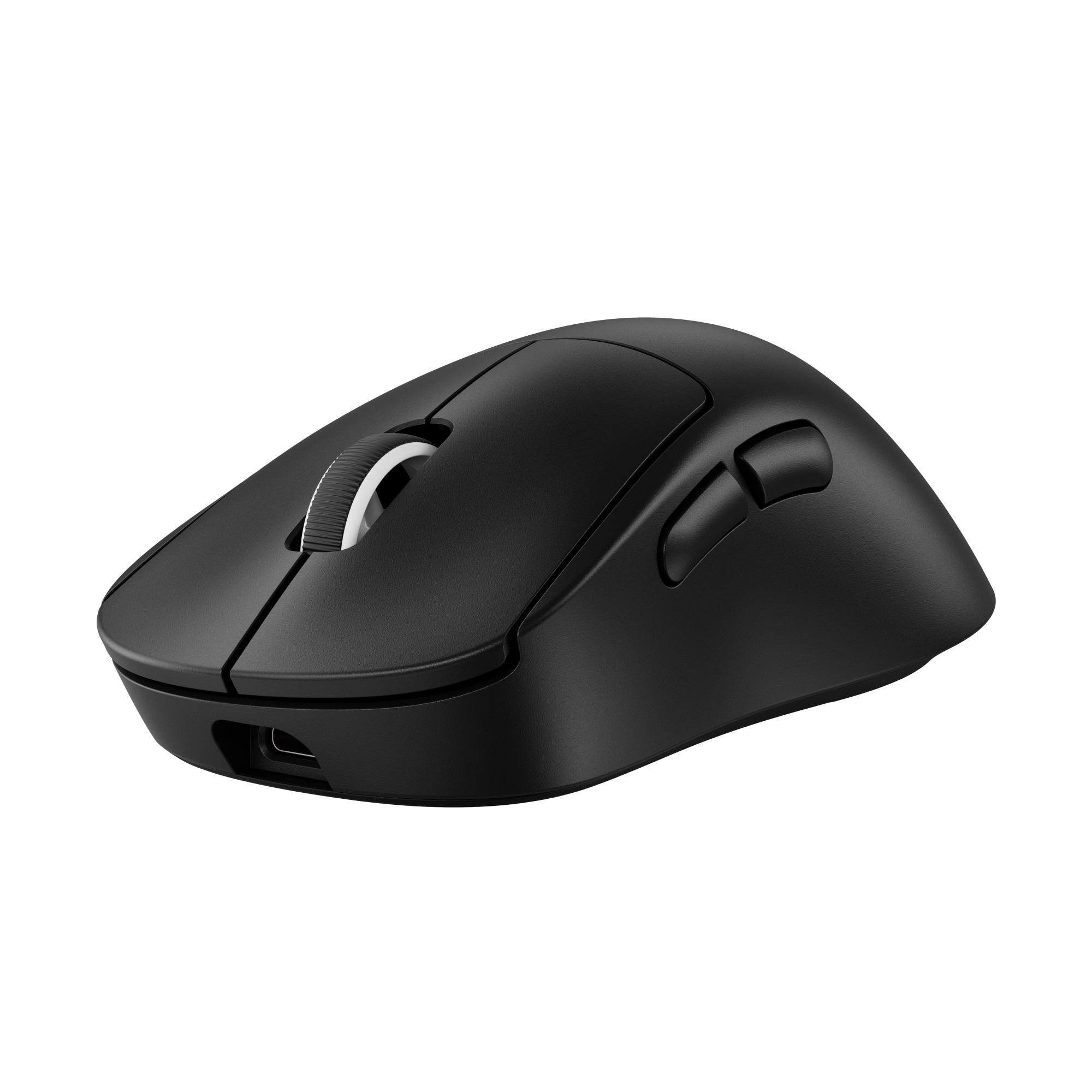 Logitech Gaming Logitech PRO X SUPERLIGHT 2 DEX Schwarz Gaming Maus, Kabellose LIGHTSPEED Technologie, Hero 2 Sensor, 44.000 DPI, 8000Hz, POWERPLAY Unterstützung 910-007357