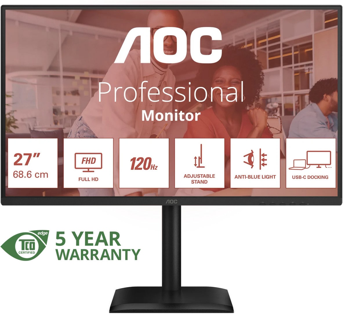 AOC 27E4CV 27 Zoll Full HD IPS LED 16:9 120 Hz Office Monitor