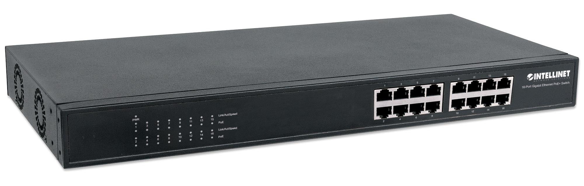 Intellinet 16-Port Gigabit Ethernet PoE+ Switch