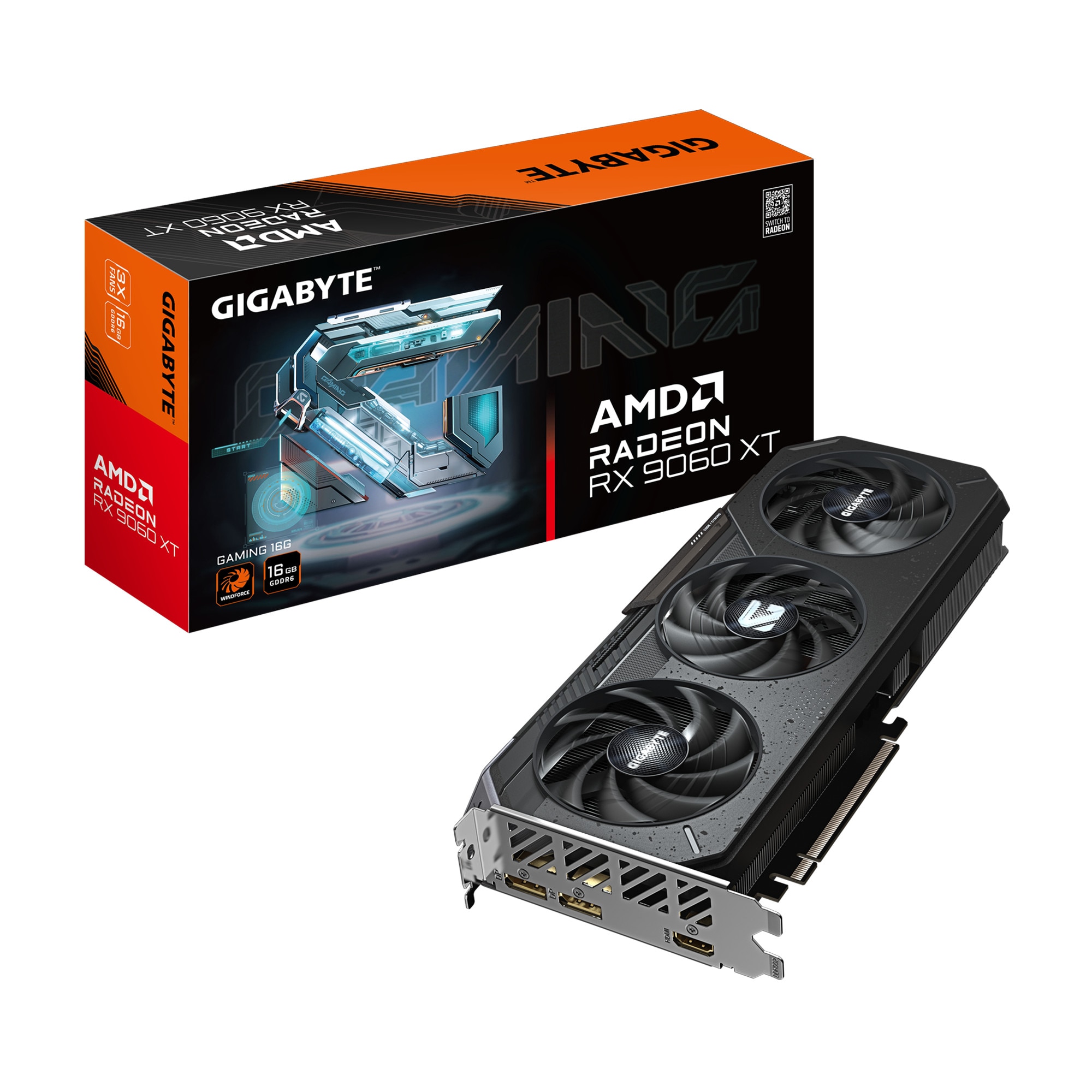 GIGABYTE Radeon RX 9060 XT GAMING 16GB Grafikkarte HDMI/DP