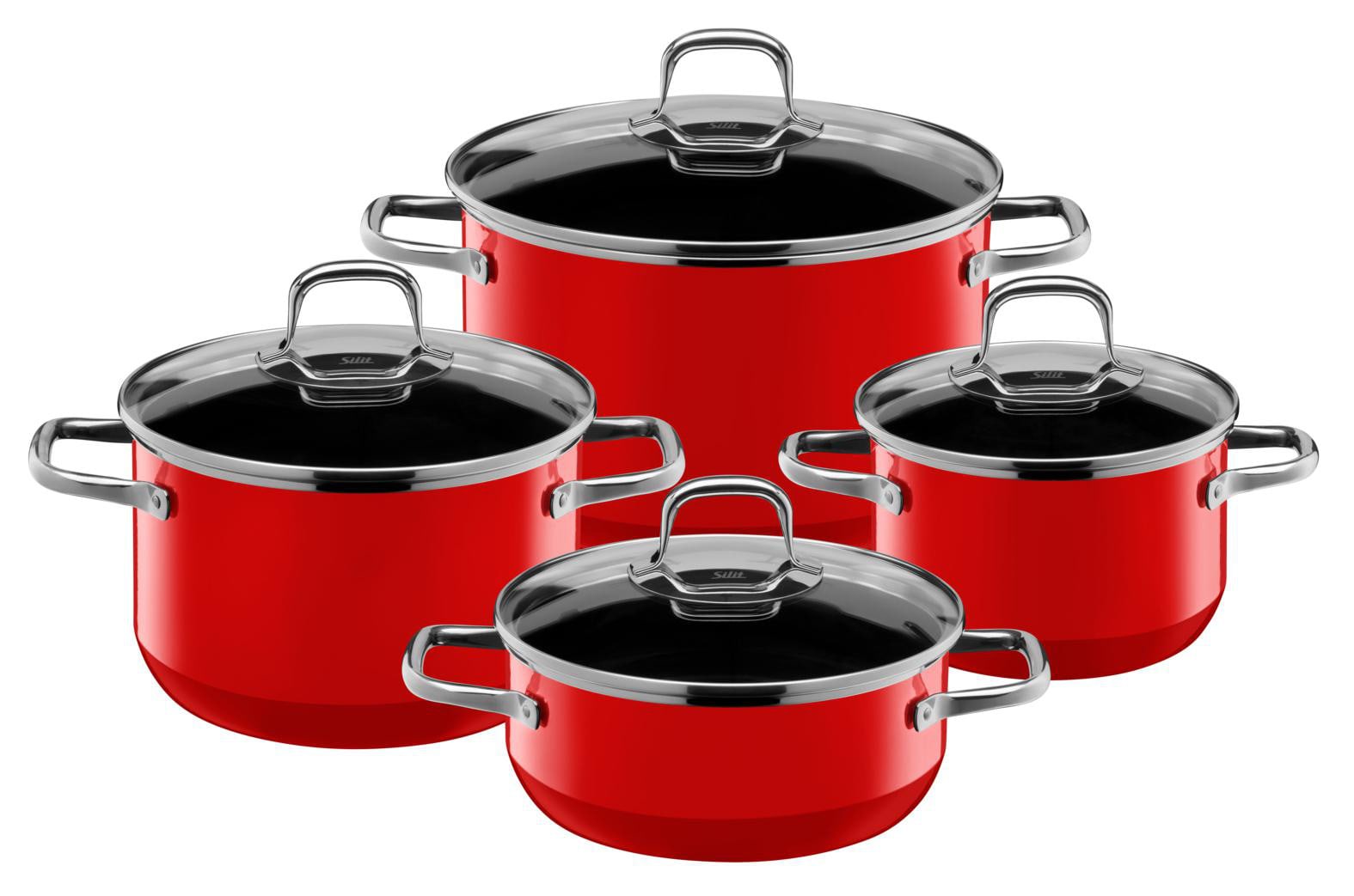 Silit Silargan® Elegance Topf-Set 4-Teilig Red Rot 3201113572 - Bild 2