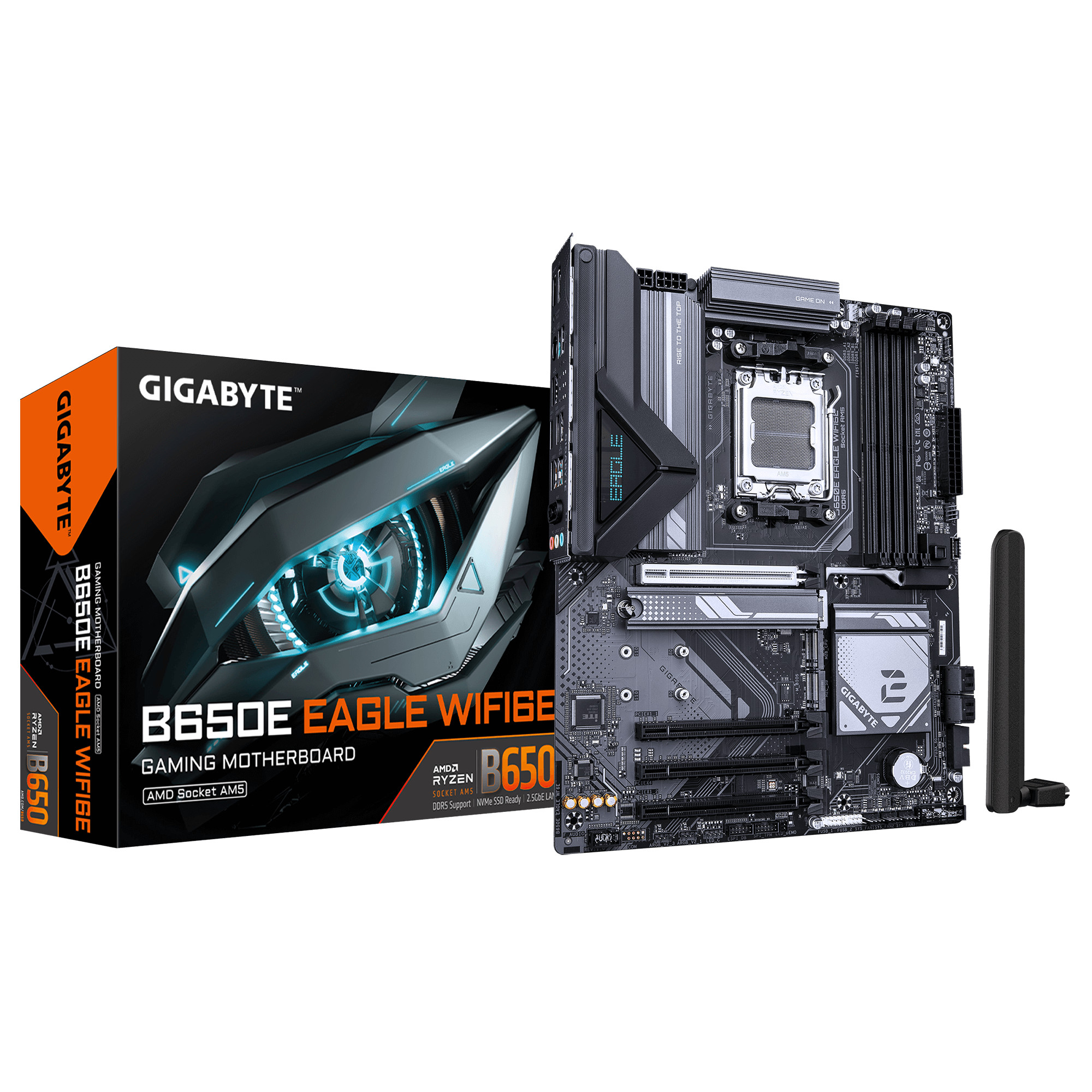 Gigabyte Motherboard B650e Eagle Amd B650 Sockel Am5 Ddr5 Atx Wifi 6E 2.5Gbe M.2 Rgb - Bild 2