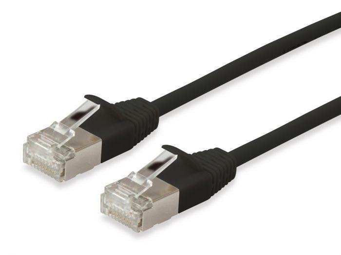 Equip 606129 Slim-Patchkabel, Cat.6A, F/FTP, 10m, Schwarz