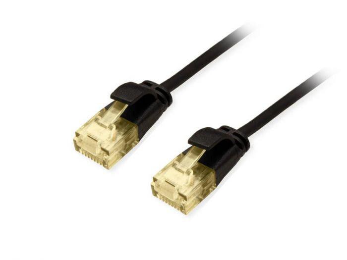 Equip 62690207101 Slim-Patchkabel, Cat.6A, U/UTP, 0.5m, Schwarz