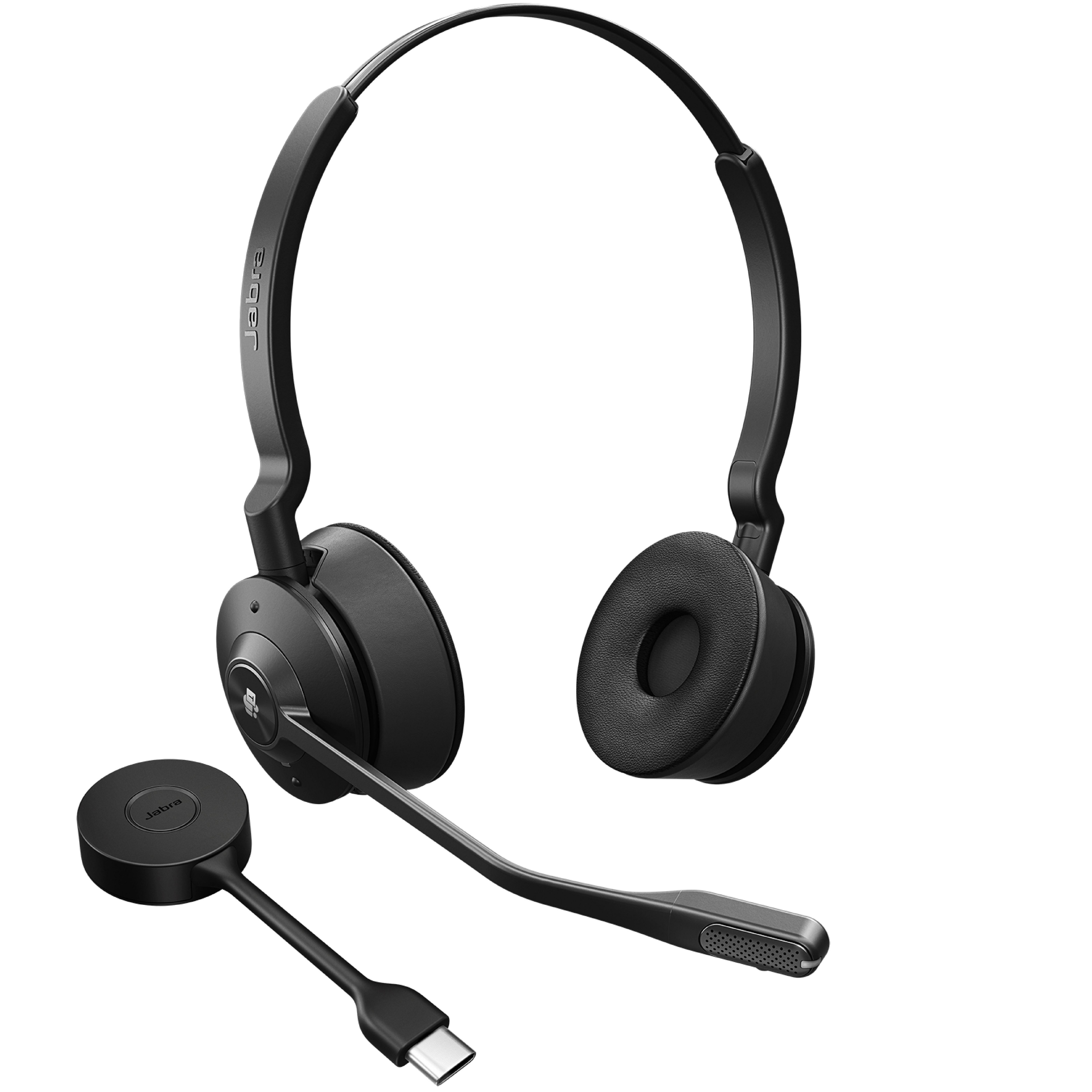 Jabra Engage 55 Se Kabelloses Stereo-Headset, Microsoft Teams, Link400c Usb-C Empfänger, Ohne Ladestation Schwarz - Bild 4