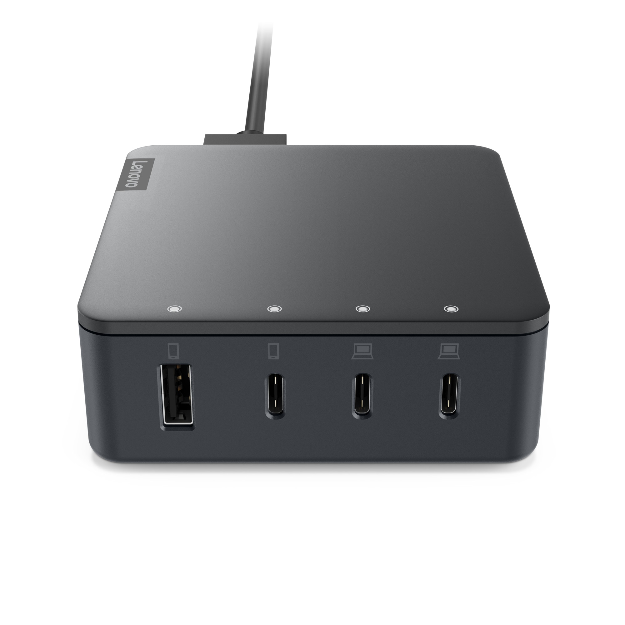 Lenovo Go Multiport-Ladegerät 130W, USB-C Stromversorgung, 3x USB-C, 1x USB-A