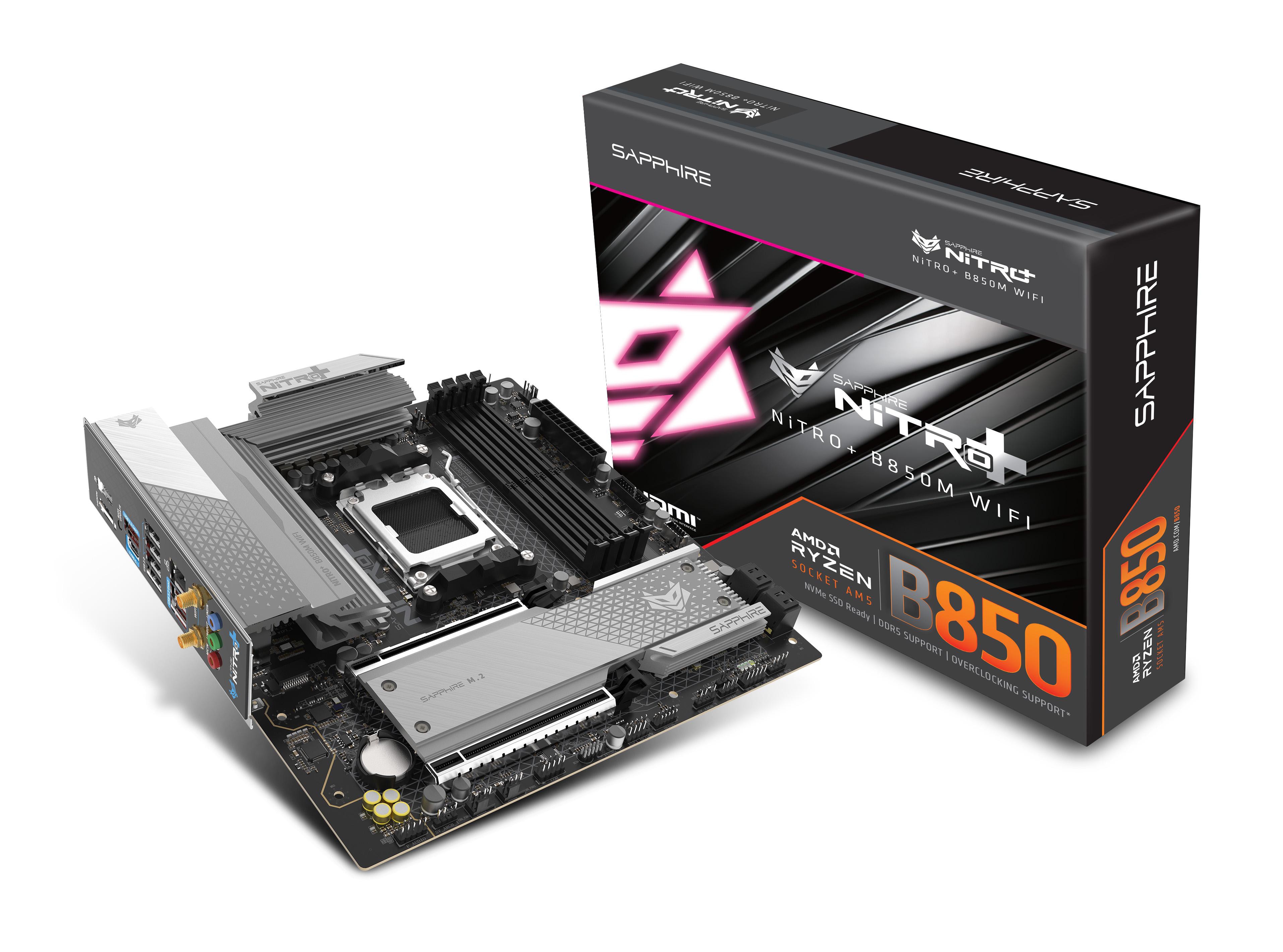 Sapphire Nitro+ B850m Wifi Matx Mainboard Dp/Hdmi/M.2 Größe 2.5