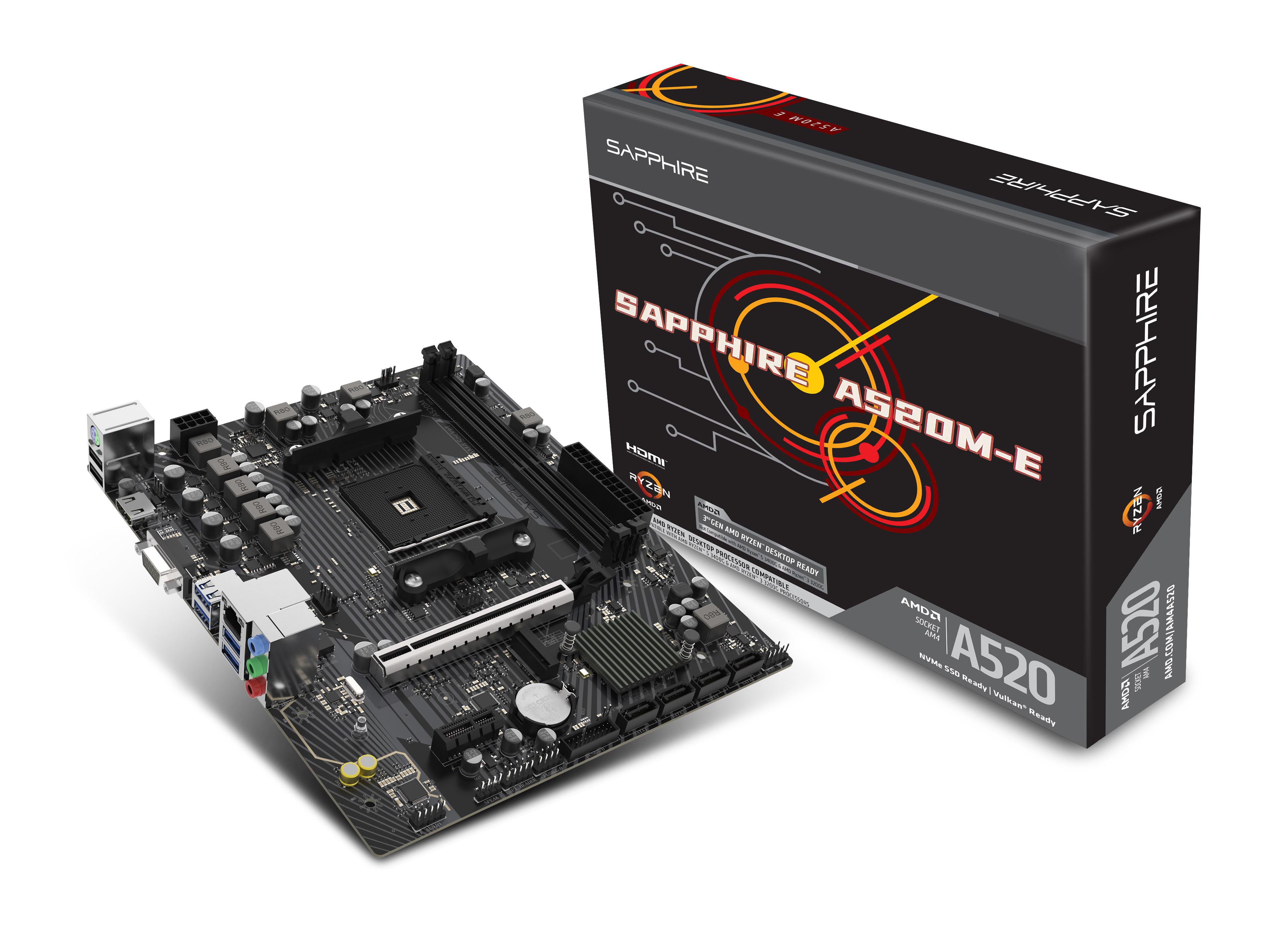 Sapphire A520m-E Matx Mainboard Vga/Hdmi/M.2 Größe 2.0