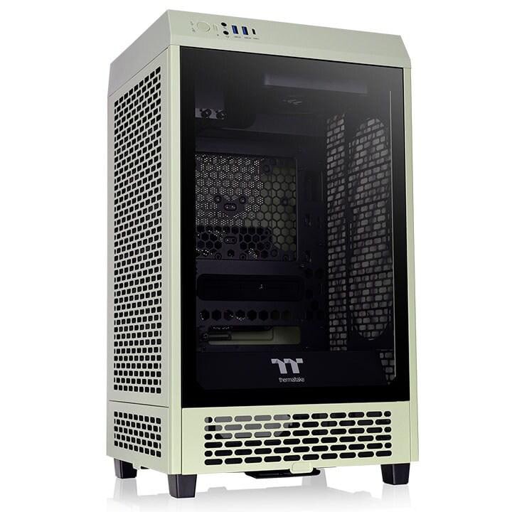 Thermaltake The Tower 200 Mini-Tower Mini-Itx Gehäuse Sichtfenster Matcha Green Größe 2.0 Grün