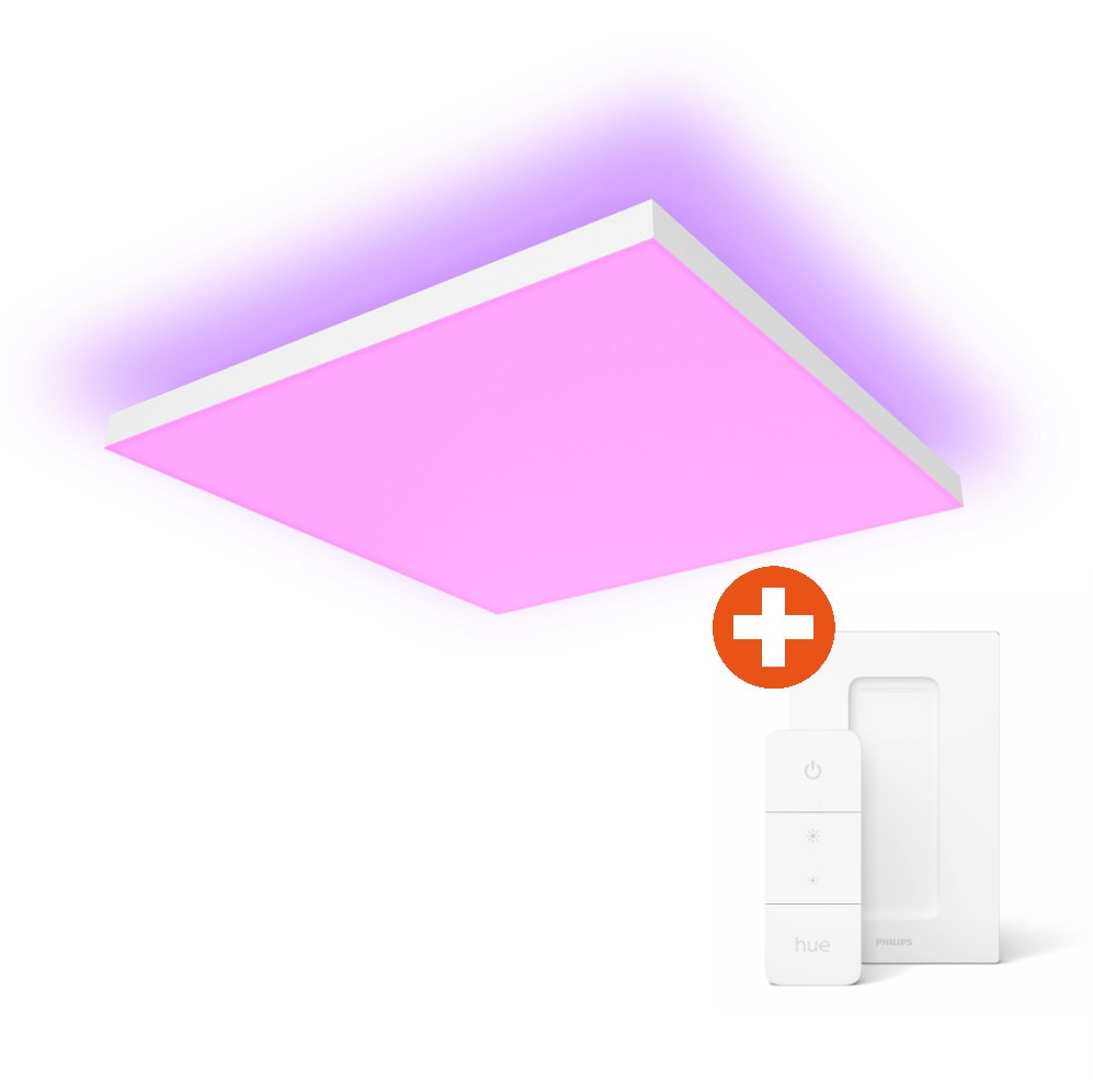 Philips Hue | Datura Deckenleuchte inkl. Dimmschalter | Quadratisch 600x600mm
