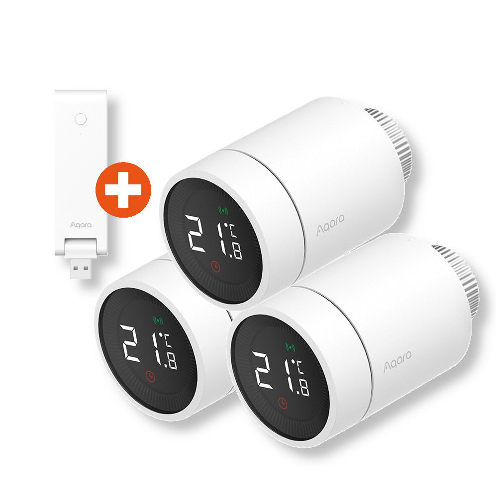 Aqara | Starter Set | 3 Heizkörperthermostaten + Hub