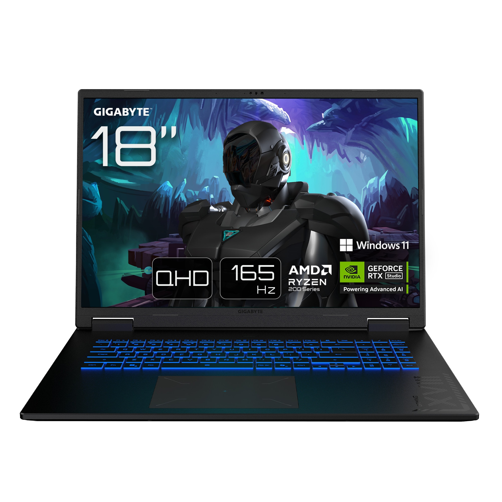 Gigabyte Schwarz Gaming A18 3Vh Gaming Laptop 18" Qhd 165Hz Ryzen 7 260 32Gb/1Tb Rtx 5060 Win11 - Image 4