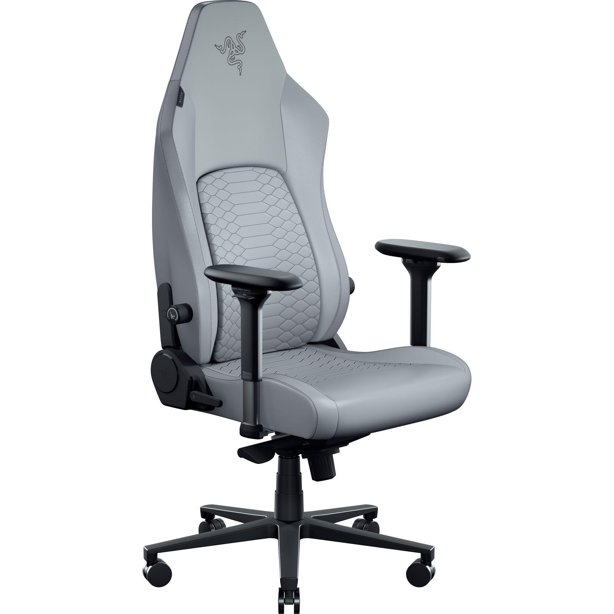 Razer Grau Iskur V2 Newgen - Ergonomischer Gaming-Stuhl Mit Atmungsaktivem Gen-2 Epu-Leder Mit Cooltouch Technologie - Hyperflex Lordosenstütze - Breite Schulterbögen Und Sitzfläche | - Image 2
