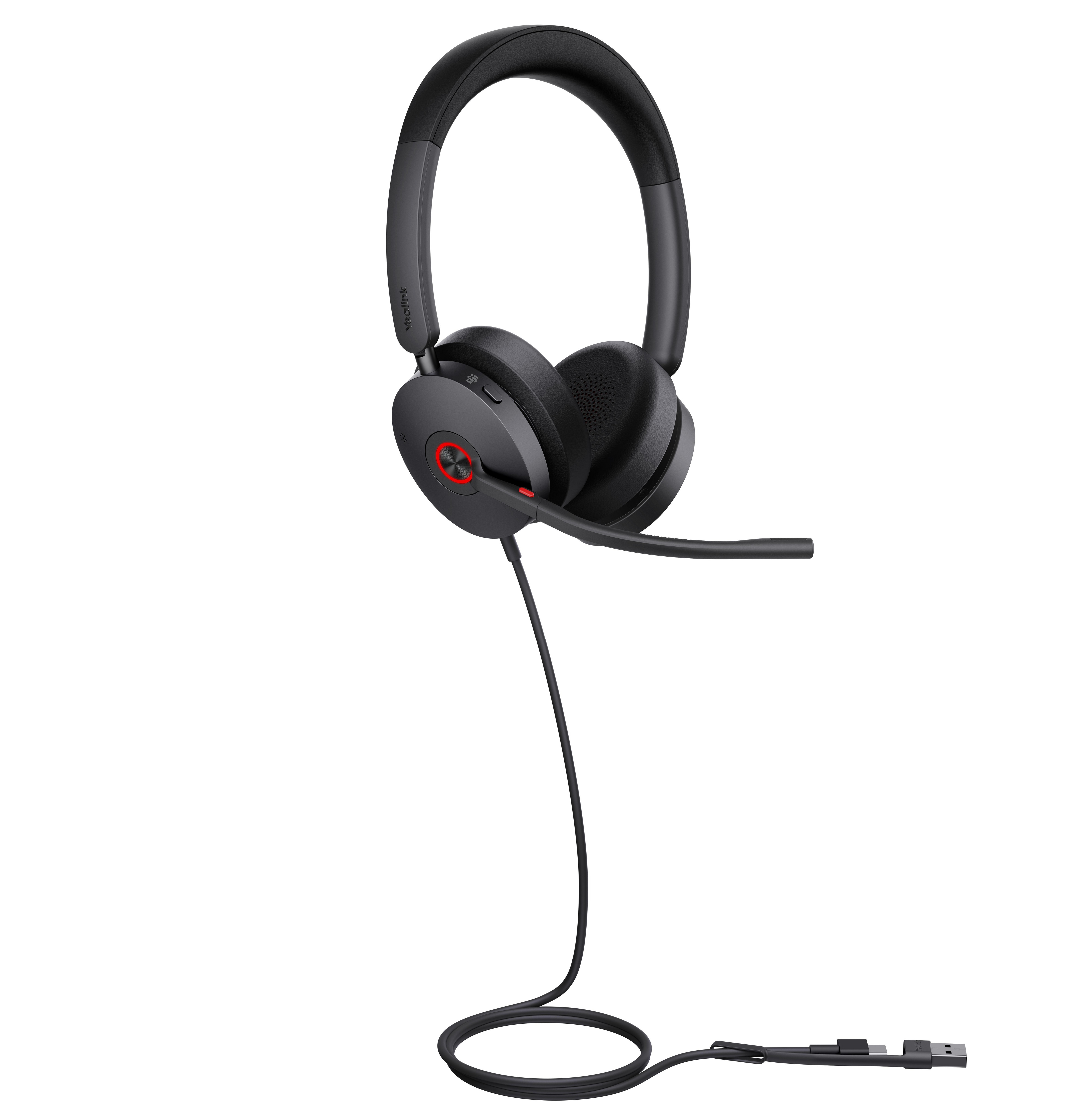 Yealink Uh48 Dual Teams Kabelgebundenes Usb-C/A Headset Größe 3.0 Schwarz