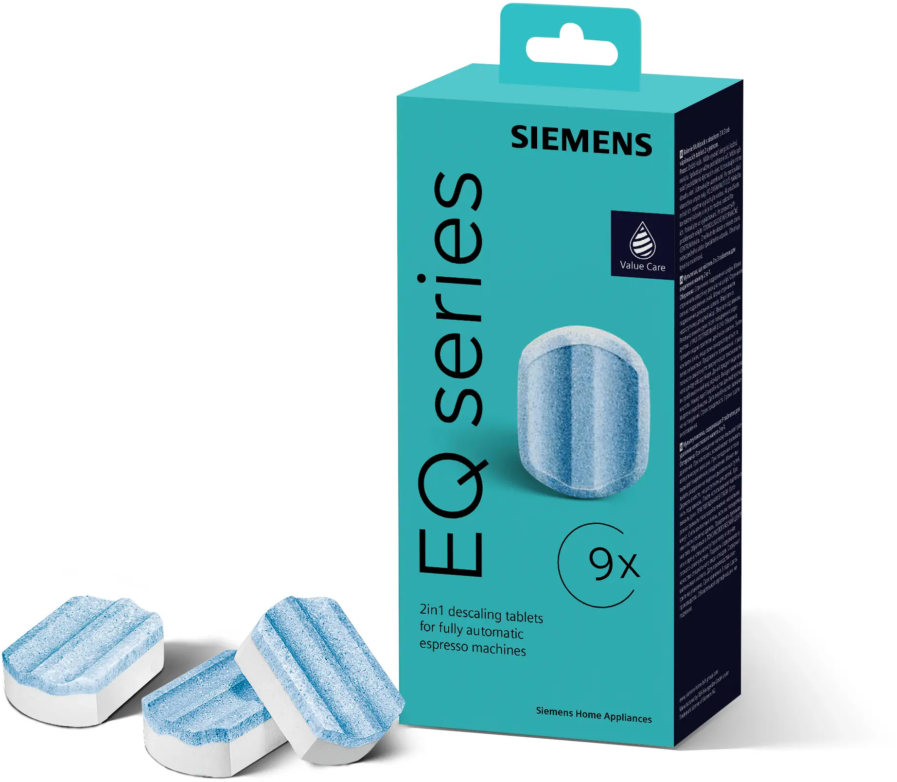 Siemens Multipack TZ80032A, 9 Entkalkungstabletten, schützt vor Korrosion, passend für Kaffeevollautomaten der EQ Reihe, sowie Einbauvollautomaten - Bild 5
