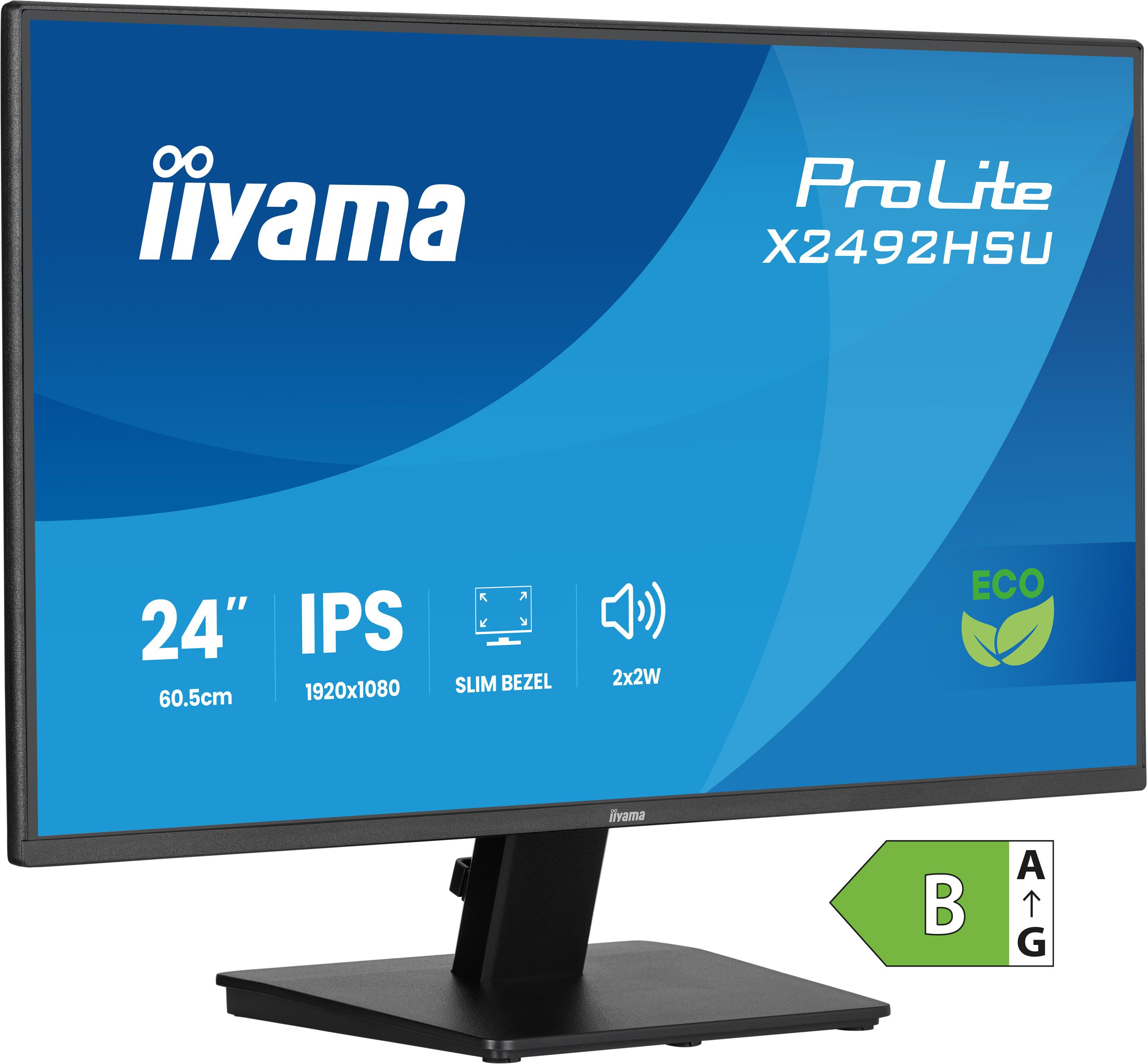 Iiyama Prolite X2492hsu-B1 24" Fhd Ips Green Choice 16:9 120 Hz Monitor Größe 24 Schwarz - Bild 5