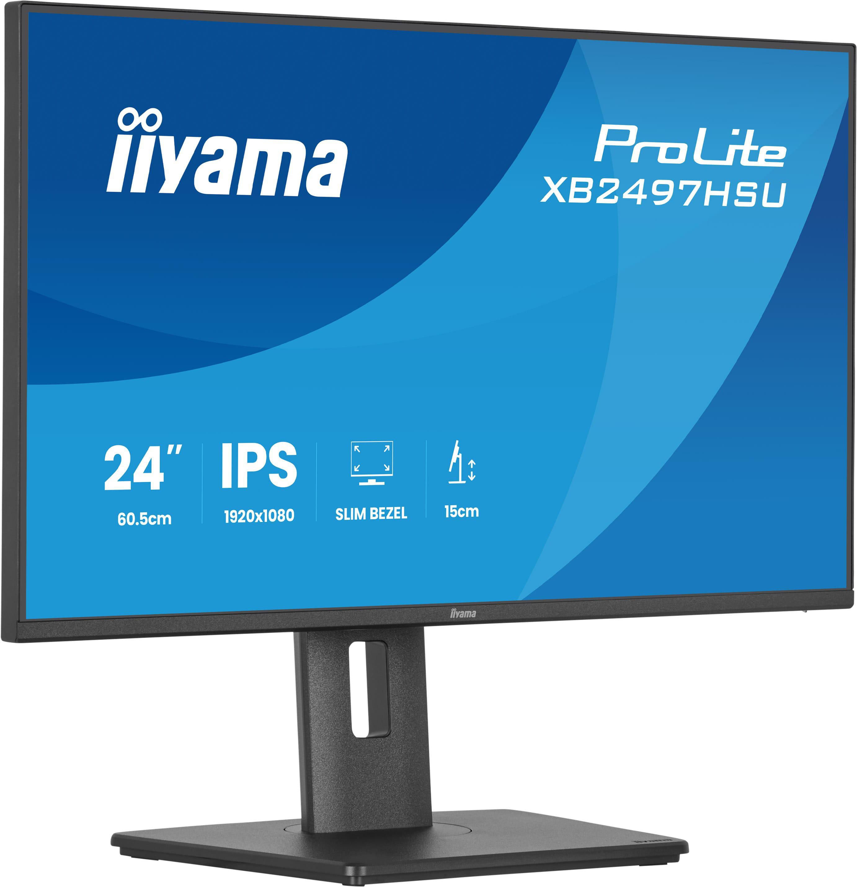 Iiyama Prolite Xb2497hsu-B1 24" Fhd Ips 16:9 120 Hz Monitor Größe 24 Schwarz