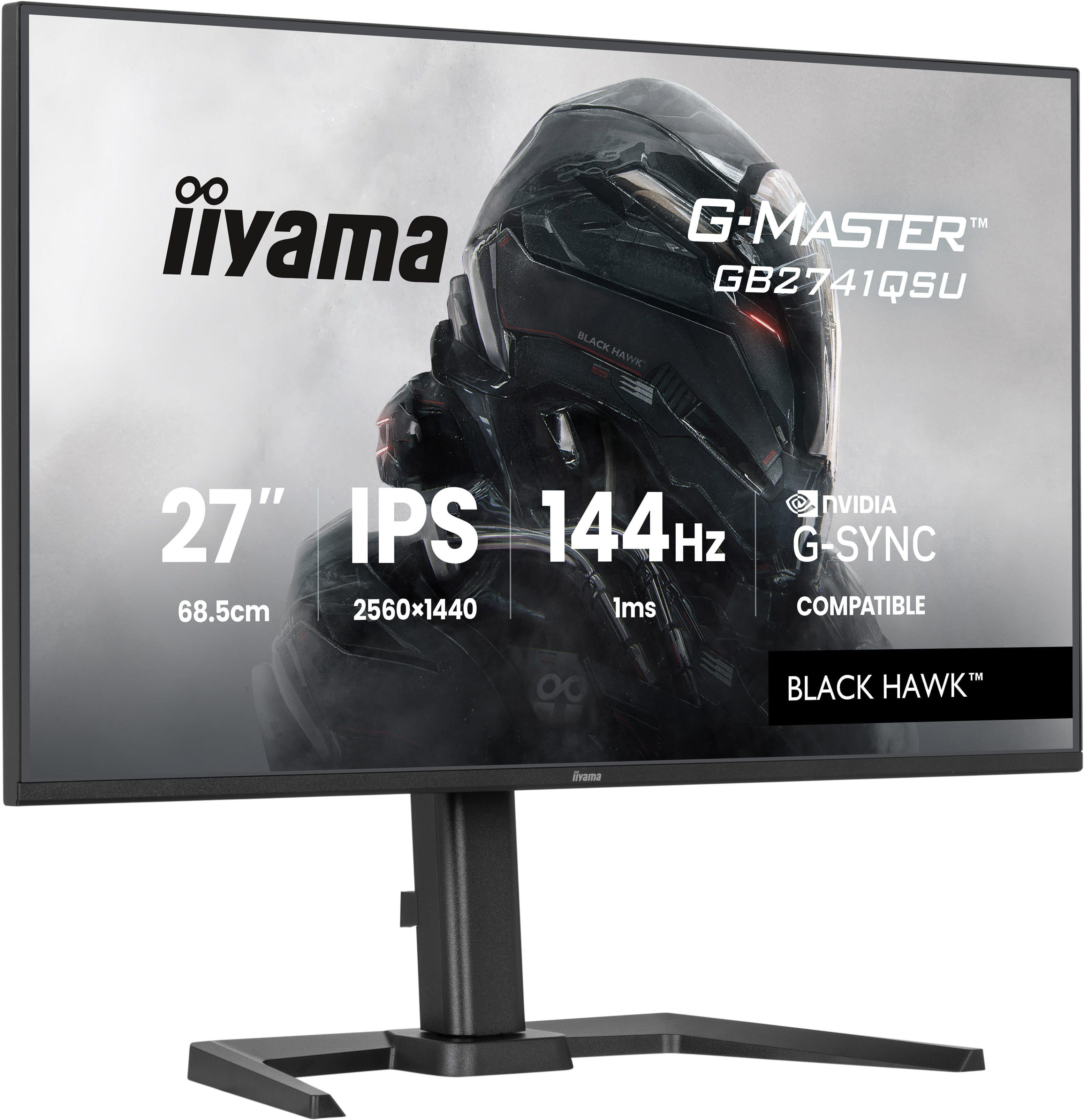 Iiyama G-Master Black Hawk 27 Zoll Qhd Ips Led 16:9 144 Hz Gaming Monitor Schwarz Gb2741qsu-B1 - Bild 2