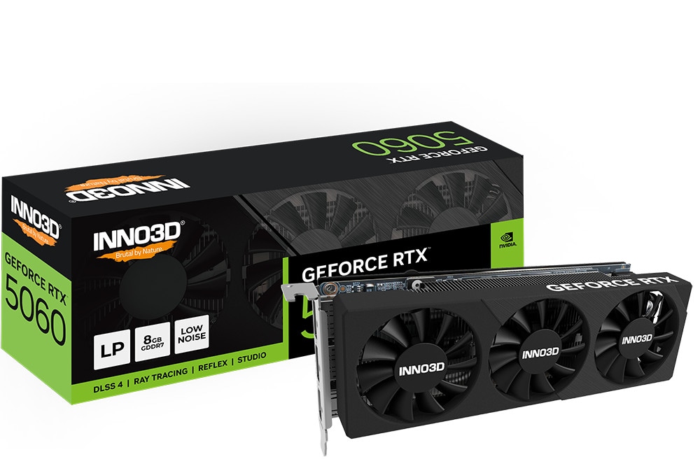 INNO3D GeForce RTX 5060 Low Profile Grafikkarte - 8GB GDDR7, HDMI, 2x DP - Image 3