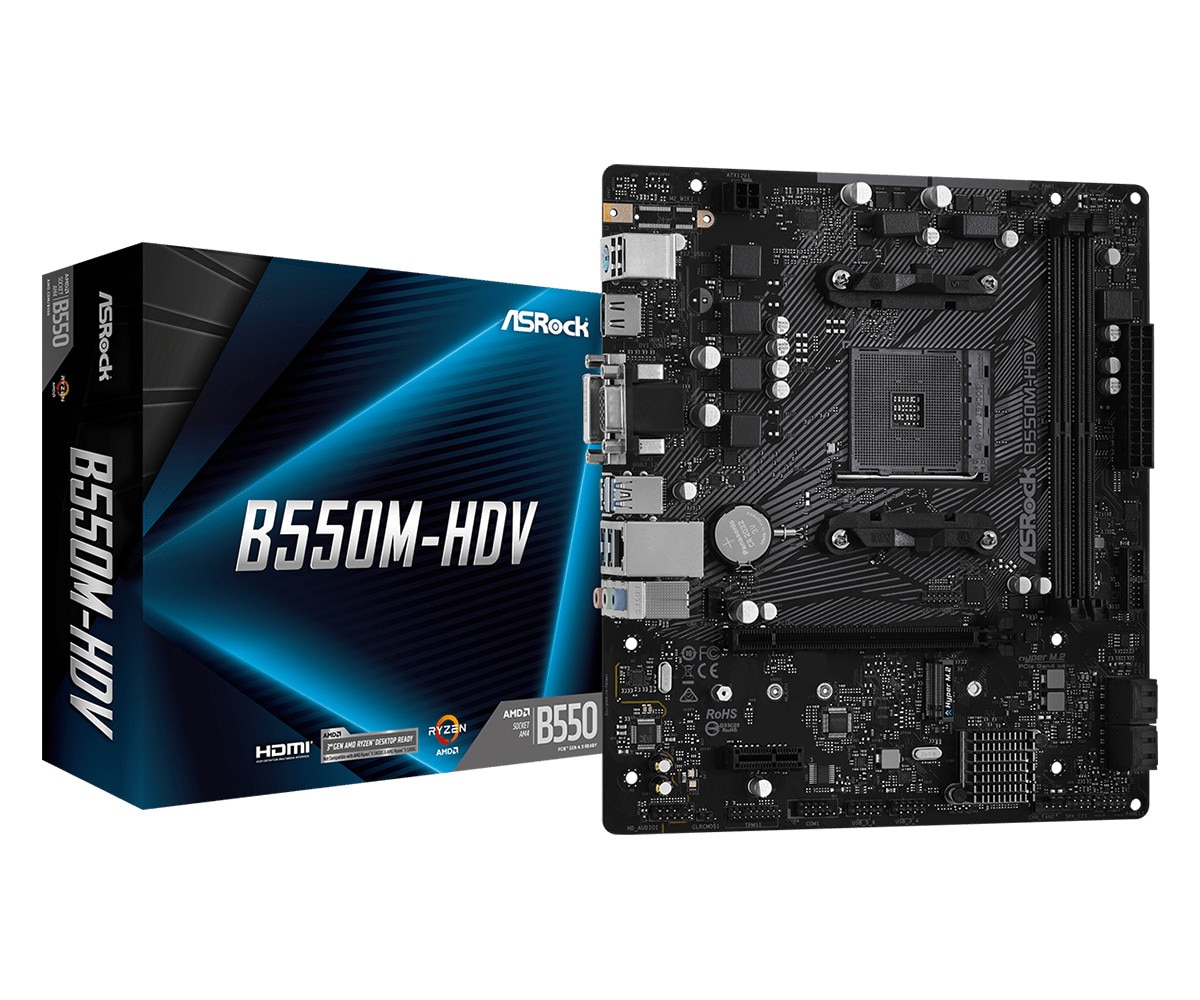 Asrock B550m-Hdv Mainboard Sockel Am4/Hdmi/Dp/Vga 90-Mxbdj0-A0uayz - Bild 5