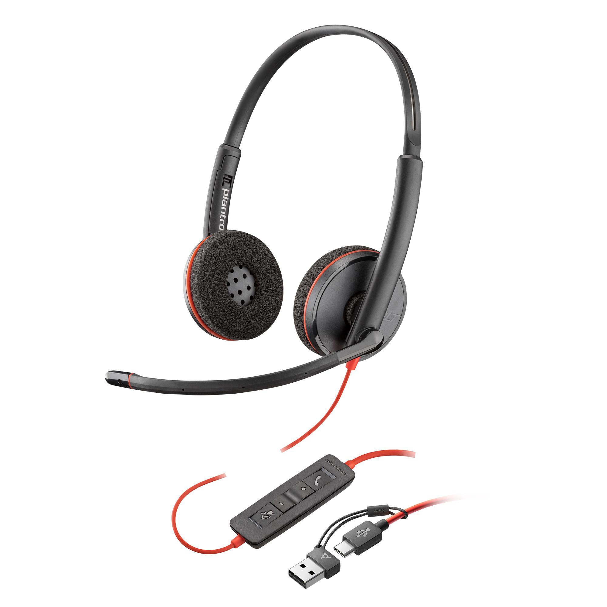 Poly Blackwire 3220 Stereo Headset USB-C-Anschluss incl. USB-Adapter - Image 5