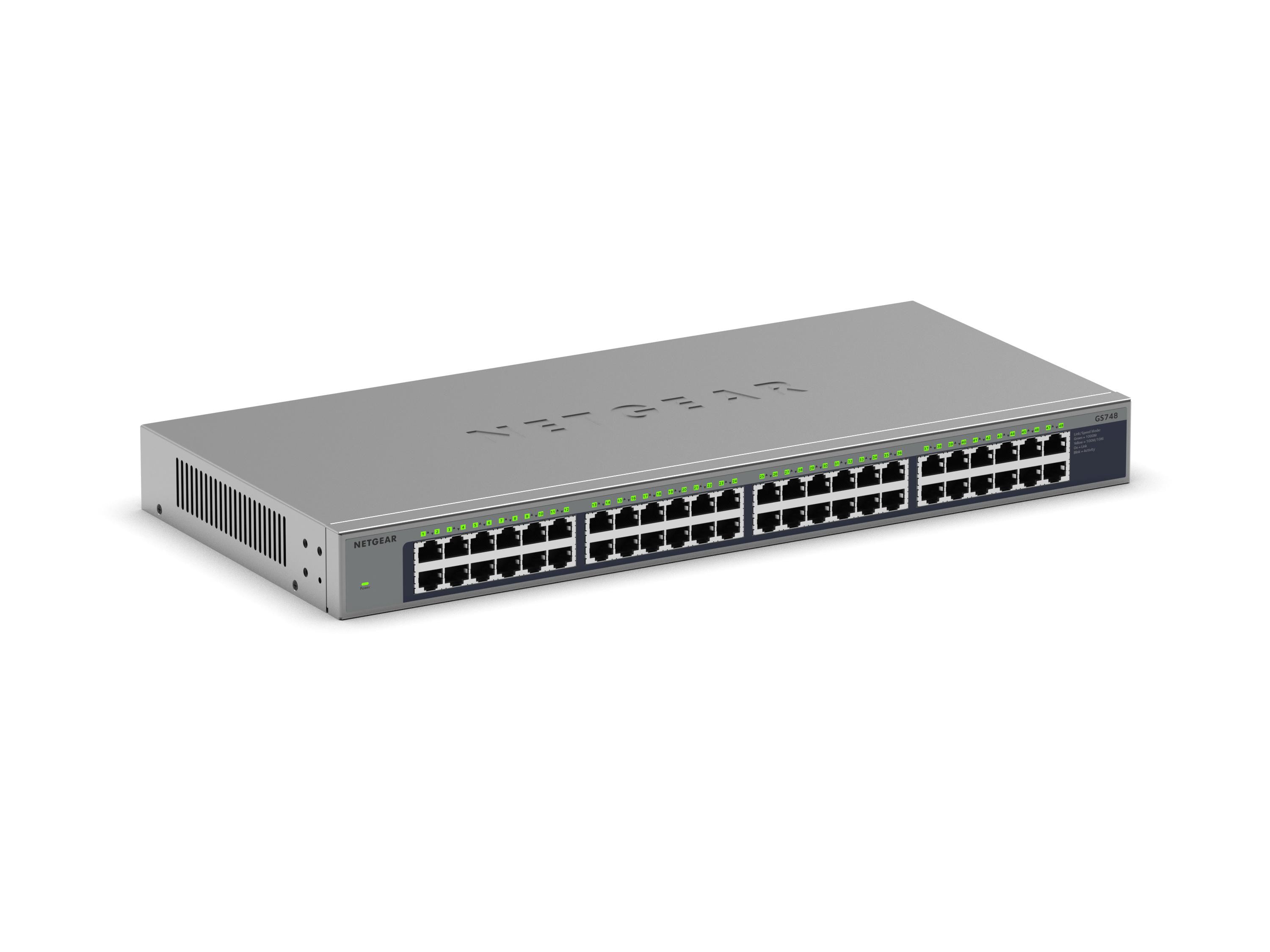 Netgear 48-Port-Gigabit-Ethernet-Unmanaged-Switch – Mit 96 Gbit/S Bandbreite, Ohne Lüfter, Rack-Montage Oder Desktop (Gs748) - Image 3
