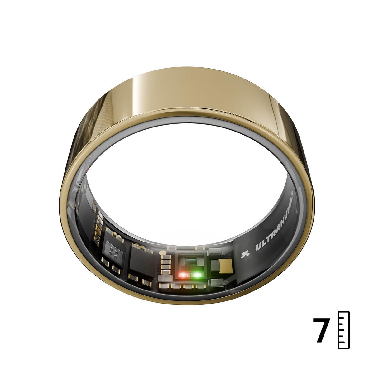 ULTRAHUMAN Ring Air - Smart Ring für Frauen und Männer - Schlaf -und Fitness Tracking Wearable - Herzfrequenz - Smartring Gold Größe 7