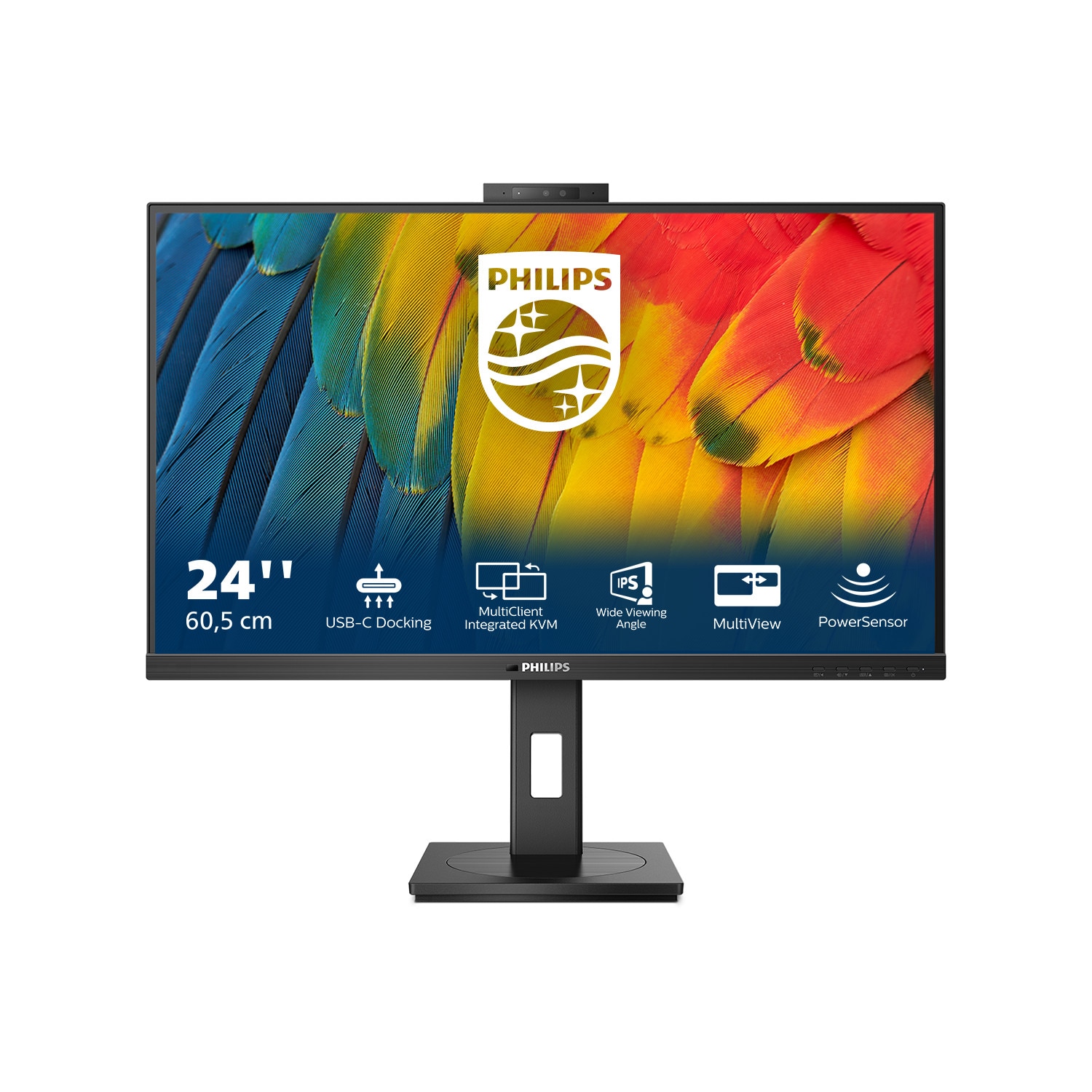 24 Philips 24B1U5301H - 1920x1080 FHD - 75Hz - IPS - 90W USB-C - KVM switch - Bild 6