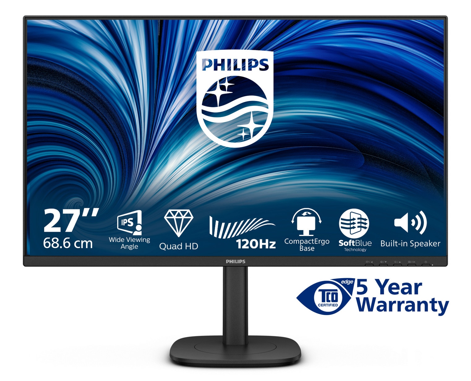 Philips 27B2n3500j/00 Computer-Monitor 68,6 Cm (27") 2560 X 1440 Pixel 2K Lcd Schwarz - Bild 4