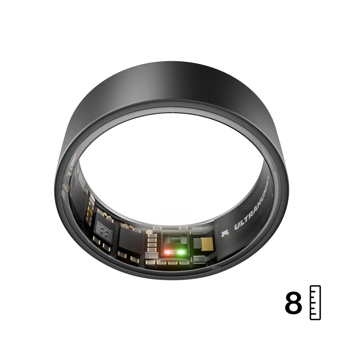 ULTRAHUMAN Ring Air - Smart Ring für Frauen und Männer - Schlaf -und Fitness Tracking Wearable - Herzfrequenz - Smartring Matte Grey Größe 8