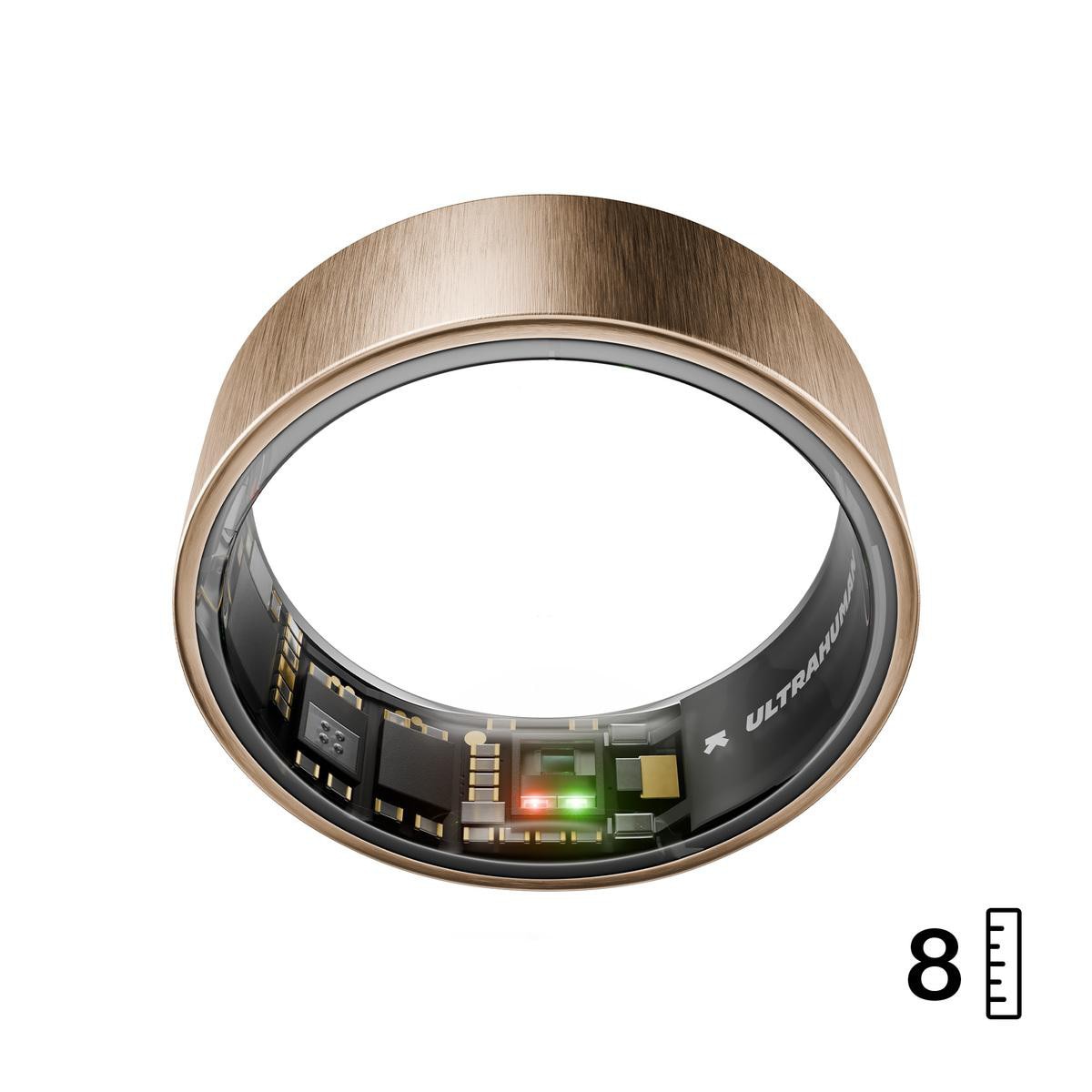 ULTRAHUMAN Ring Air - Smart Ring für Frauen und Männer - Schlaf -und Fitness Tracking Wearable - Herzfrequenz - Smartring Rose Gold Größe 8