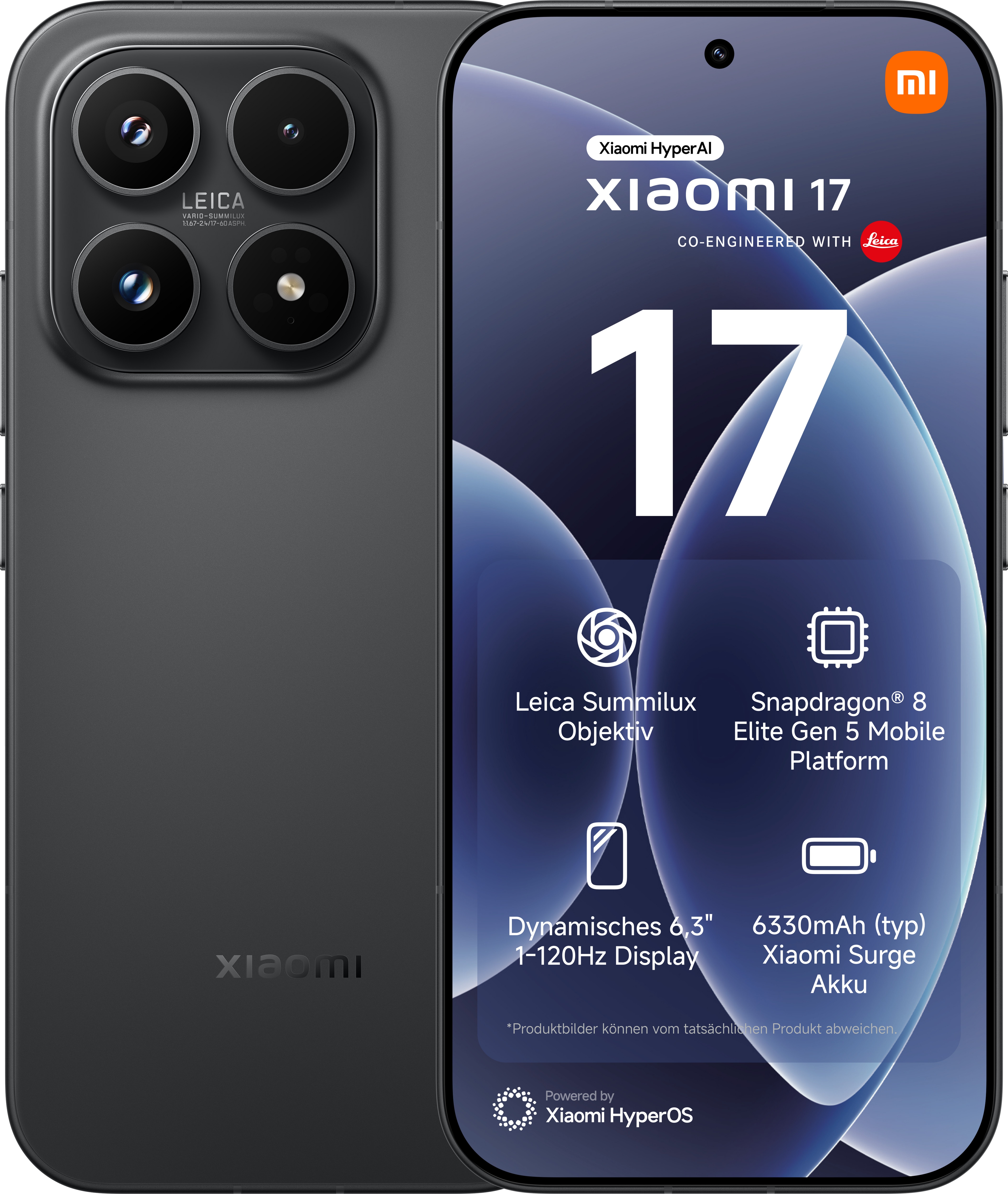 Xiaomi 17 5G 6,3"" 12+512GB Schwarz NEU versiegelte OVP Rechnung m.ausgw.Mwst DHL - Bild 7