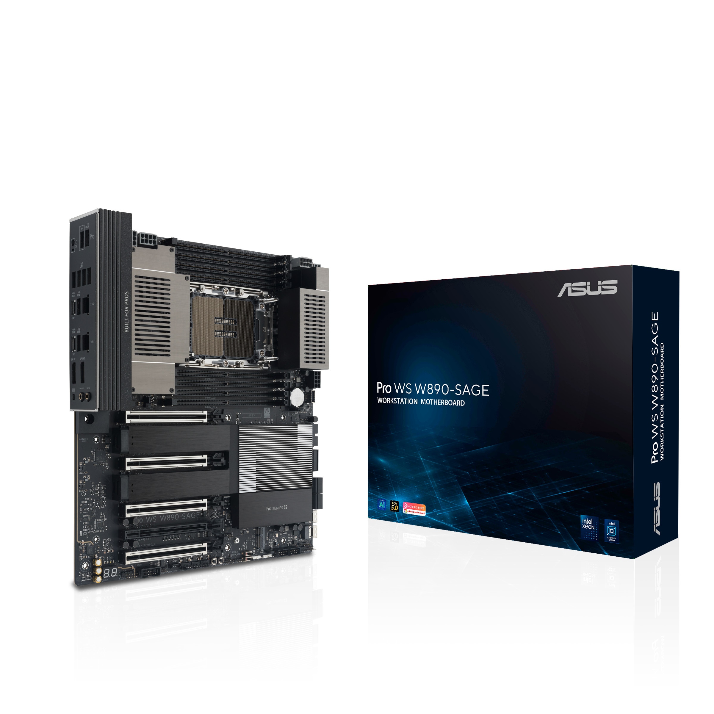 ASUS Pro WS W890-SAGE Mainboard - Intel W890 - Intel LGA4710-2 - DDR5 RAM - SSI Server - Bild 3