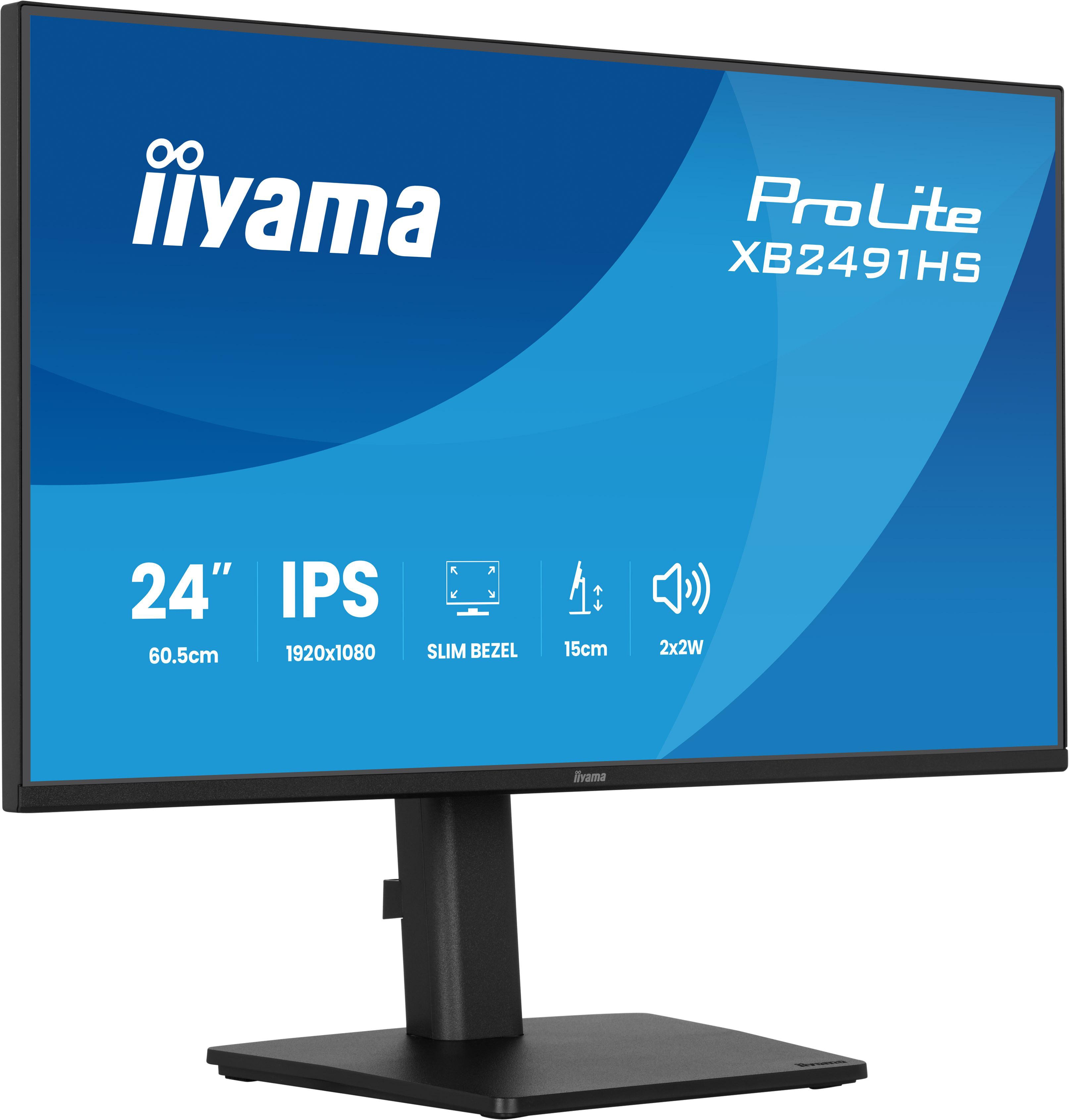 Iiyama Monitor Prolite Xb2491hs-B1 24" Fullhd 120Hz Ips Lautsprecher Ergonomie - Bild 5
