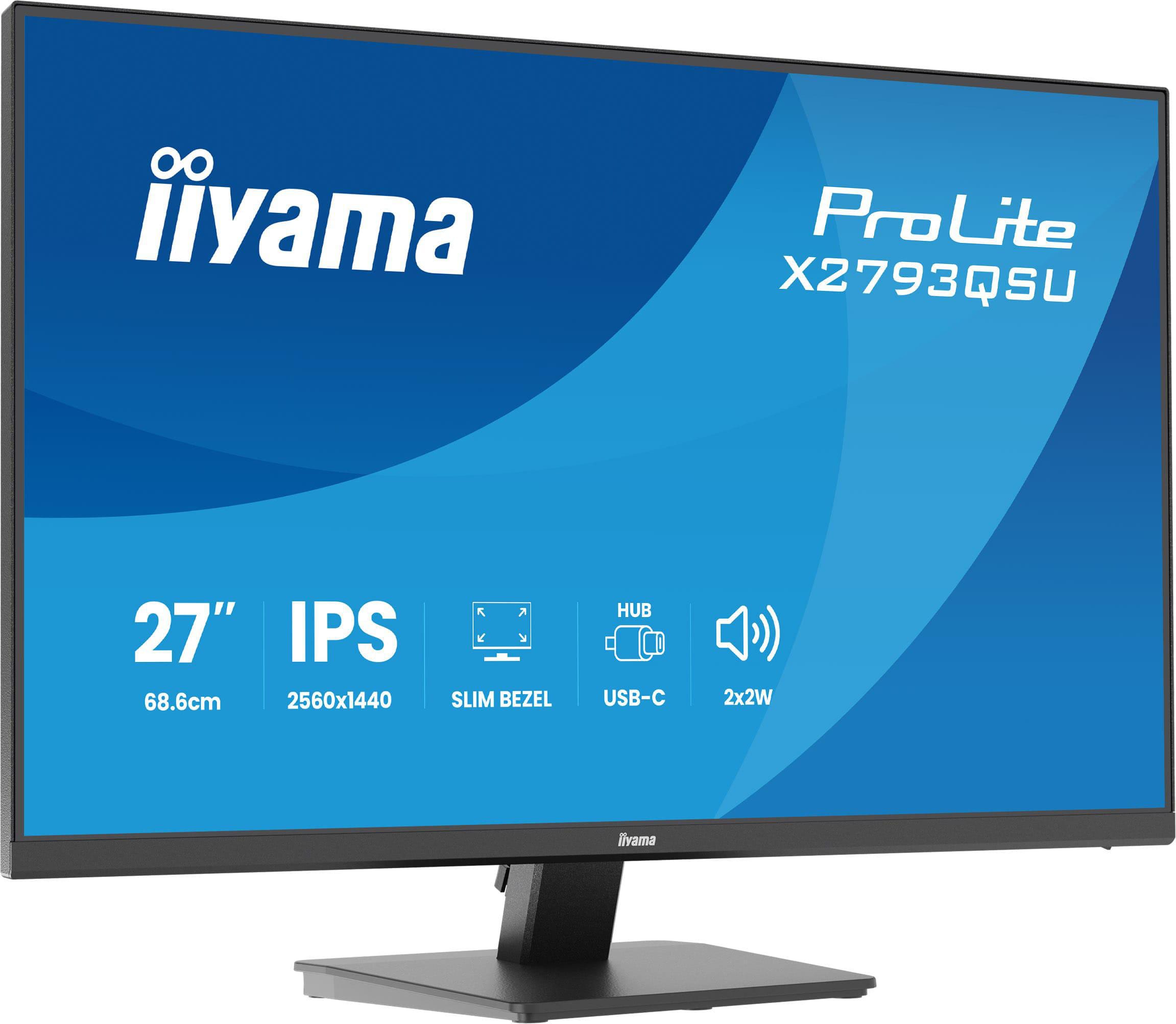 Iiyama Prolite 68,5Cm (27") Wqhd Ips 16:9 75 Hz Monitor Schwarz X2793qsu-B1 - Bild 2