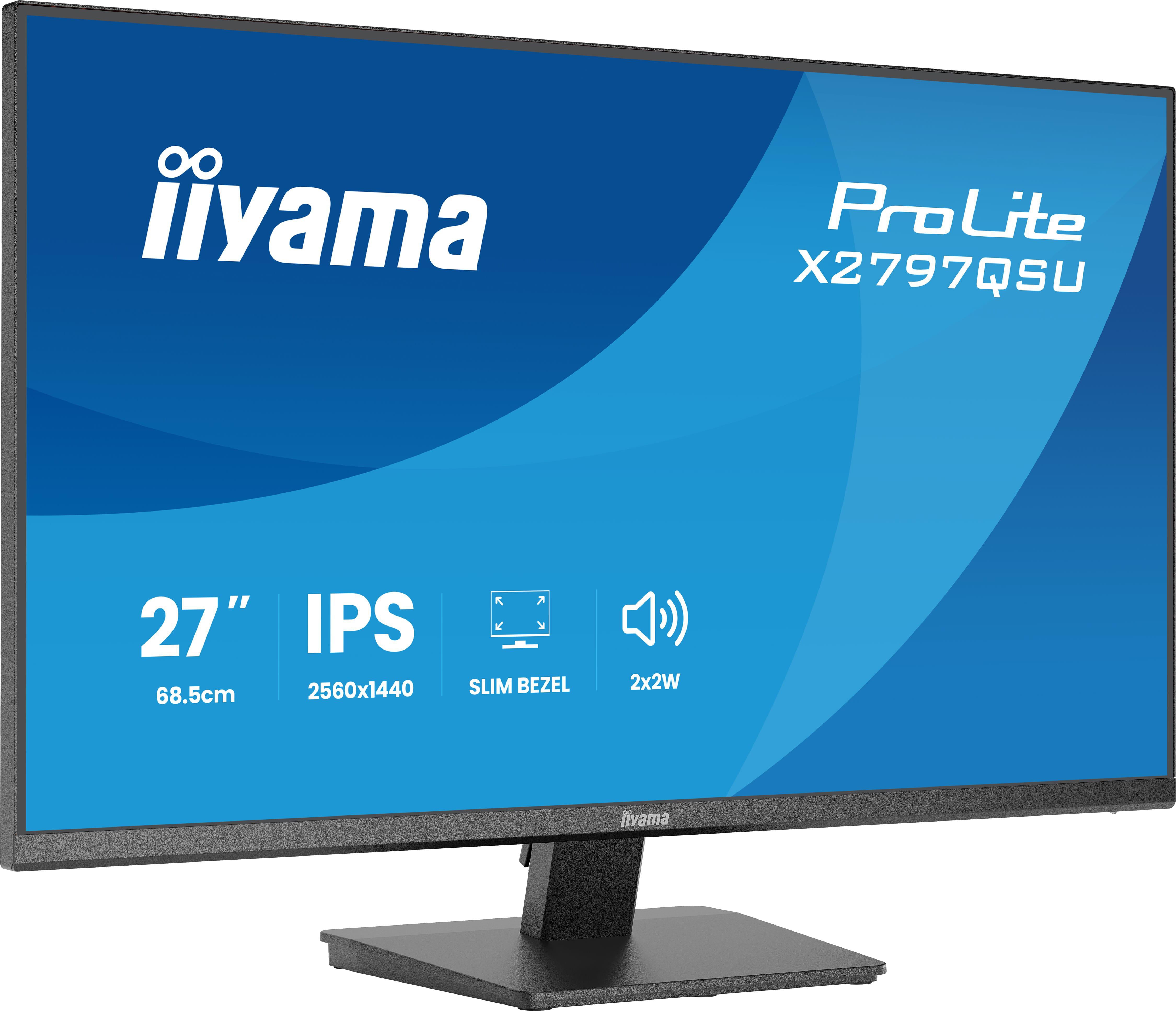 Iiyama Prolite X2797qsu-B1 68,5Cm (27") Wqhd Ips 16:9 75 Hz Monitor Größe 27 Schwarz