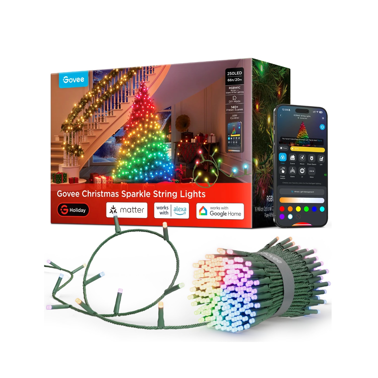 Govee LED Christmas Light 20 Meter Weihnachtsbeleuchtung Lichterkette