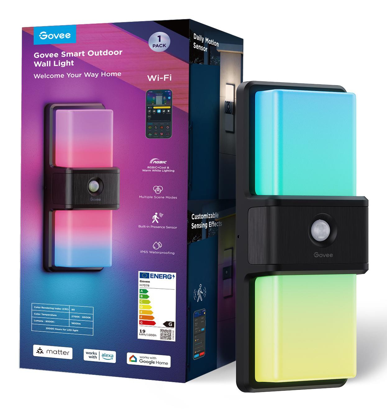 Govee smarte Outdooe Wandleuchte WiFi Bluetooth IP65