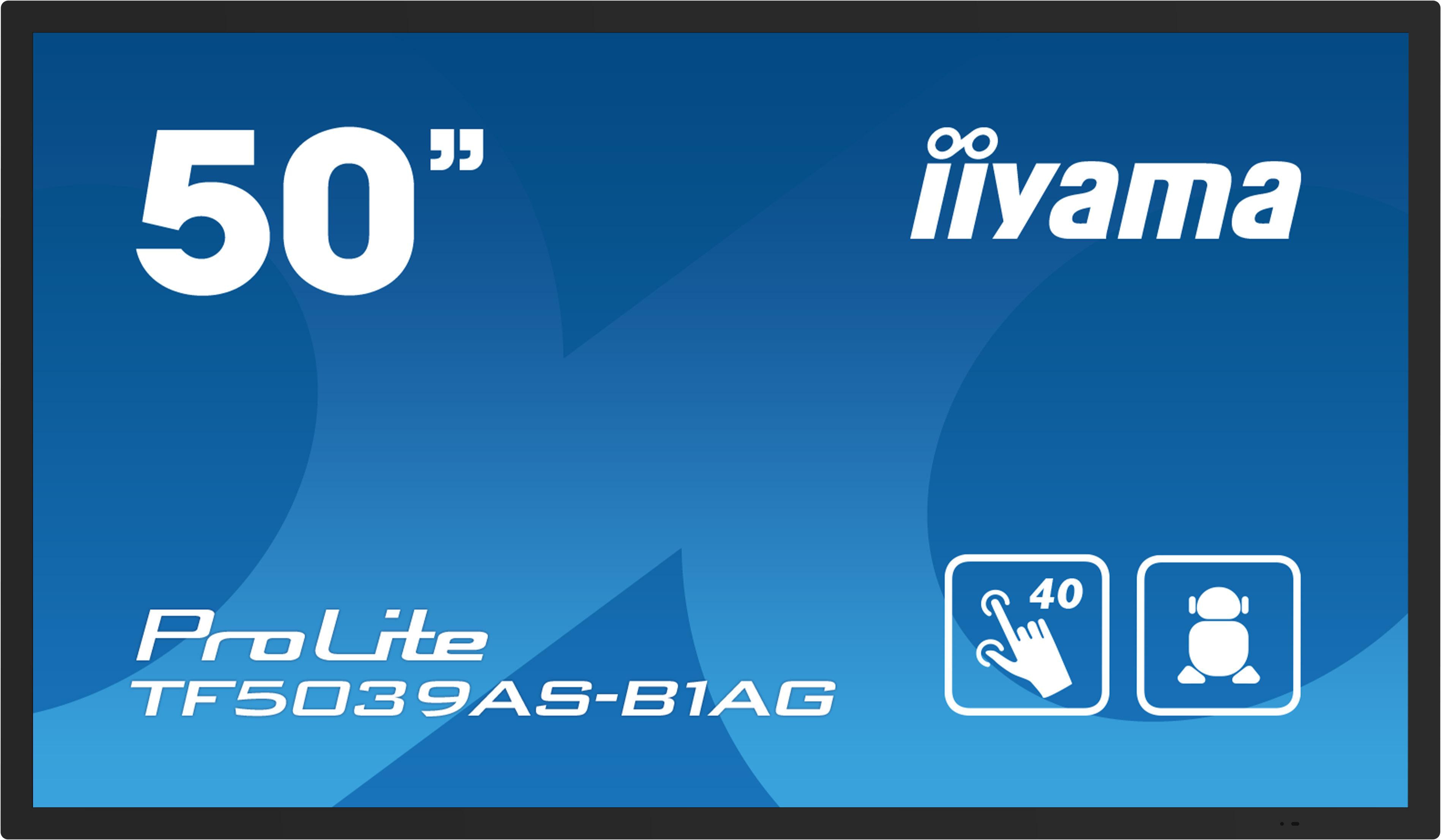 Iiyama Prolite 49.5"/125.7Cm 4K Uhd Multi-Touch Monitor Hdmi/Dp Schwarz Tf5039as-B1ag - Bild 5