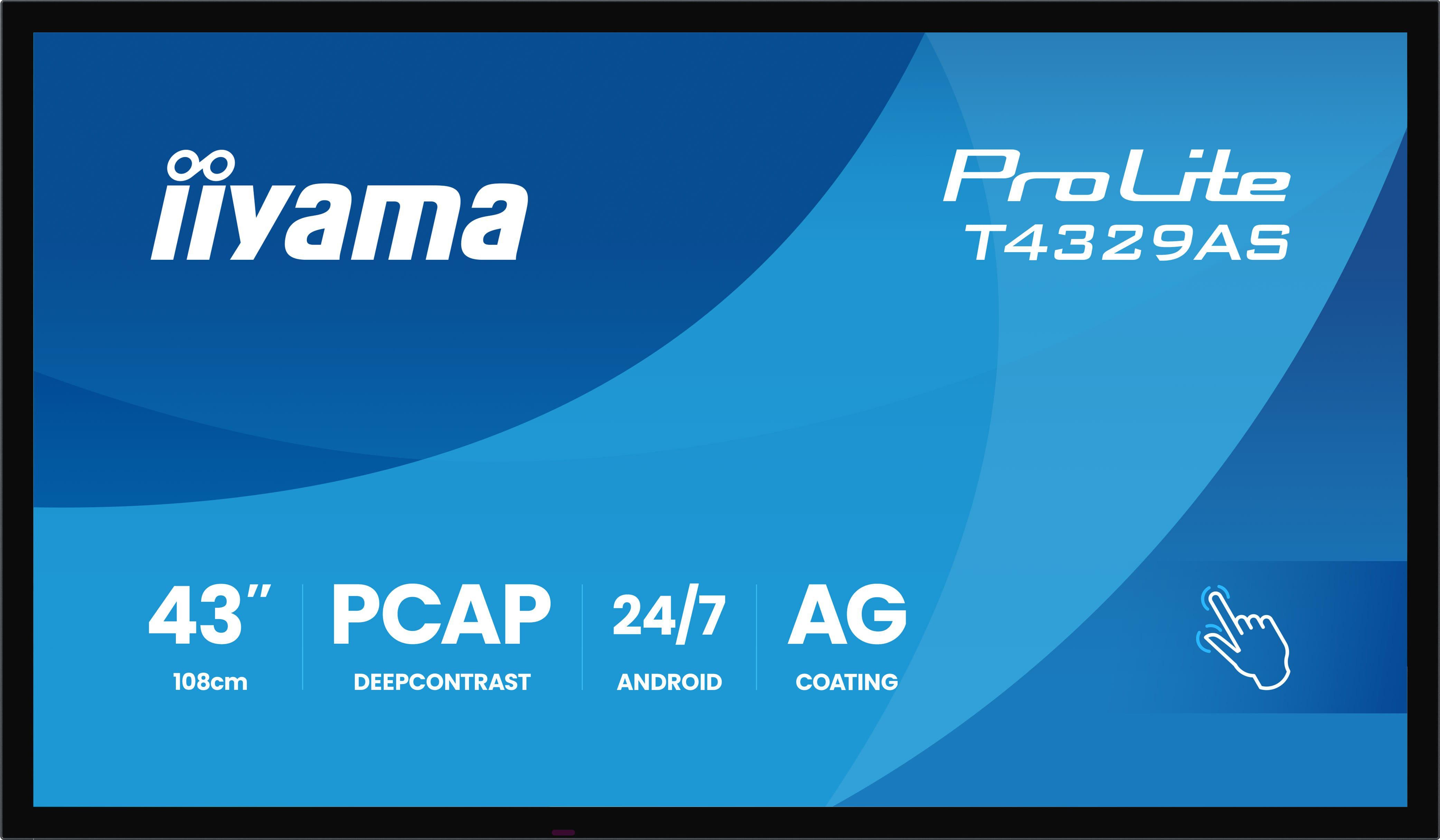 Iiyama Prolite T4329as-B1ag (42.5") 4K Uhd Touch Monitor Hdmi/Usb-C 108Cm Schwarz - Bild 6