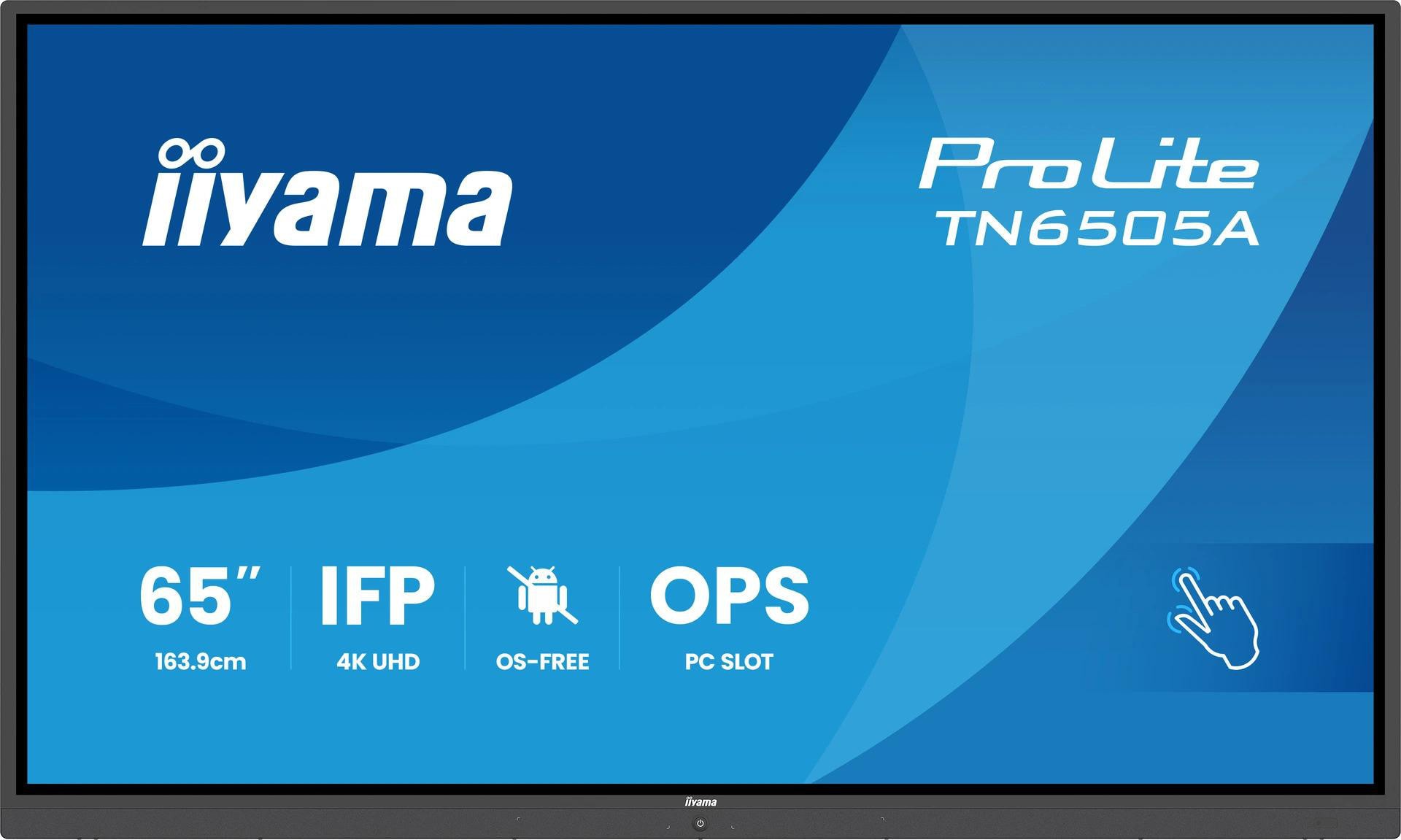 iiyama ProLite TN6505A-B1AG 163.8cm (64.5") 4K UHD Touch Monitor DP/HDMI/USB-C