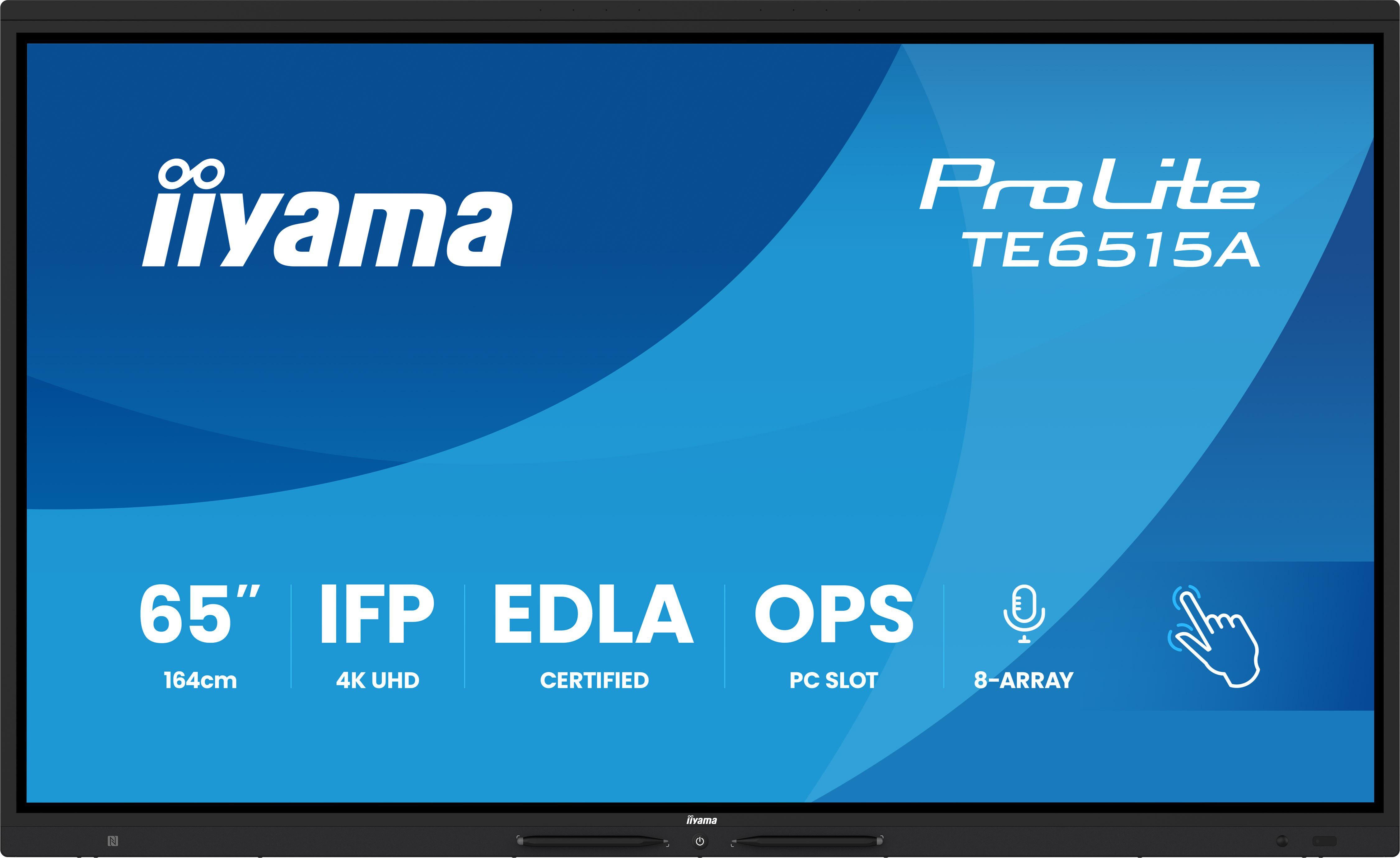 iiyama ProLite TE6515A-B1AG 163,8cm (64,5") 4K UHD Touch Monitor HDMI/DP/USB-C