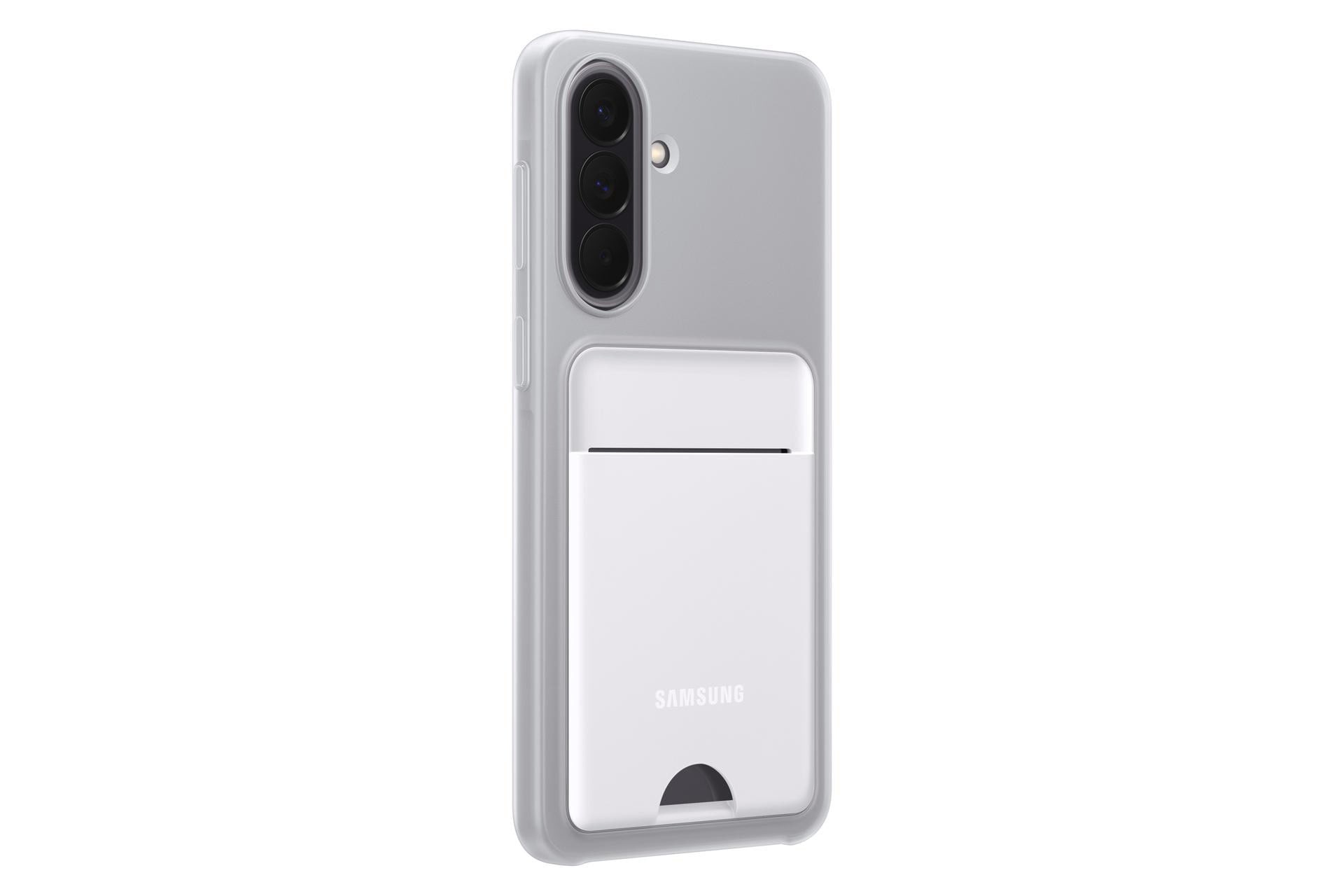 Samsung Card Slot Case EF-OA576TJEGWW für Galaxy A57, hellgrau, Schutzhülle mit Kartenfach