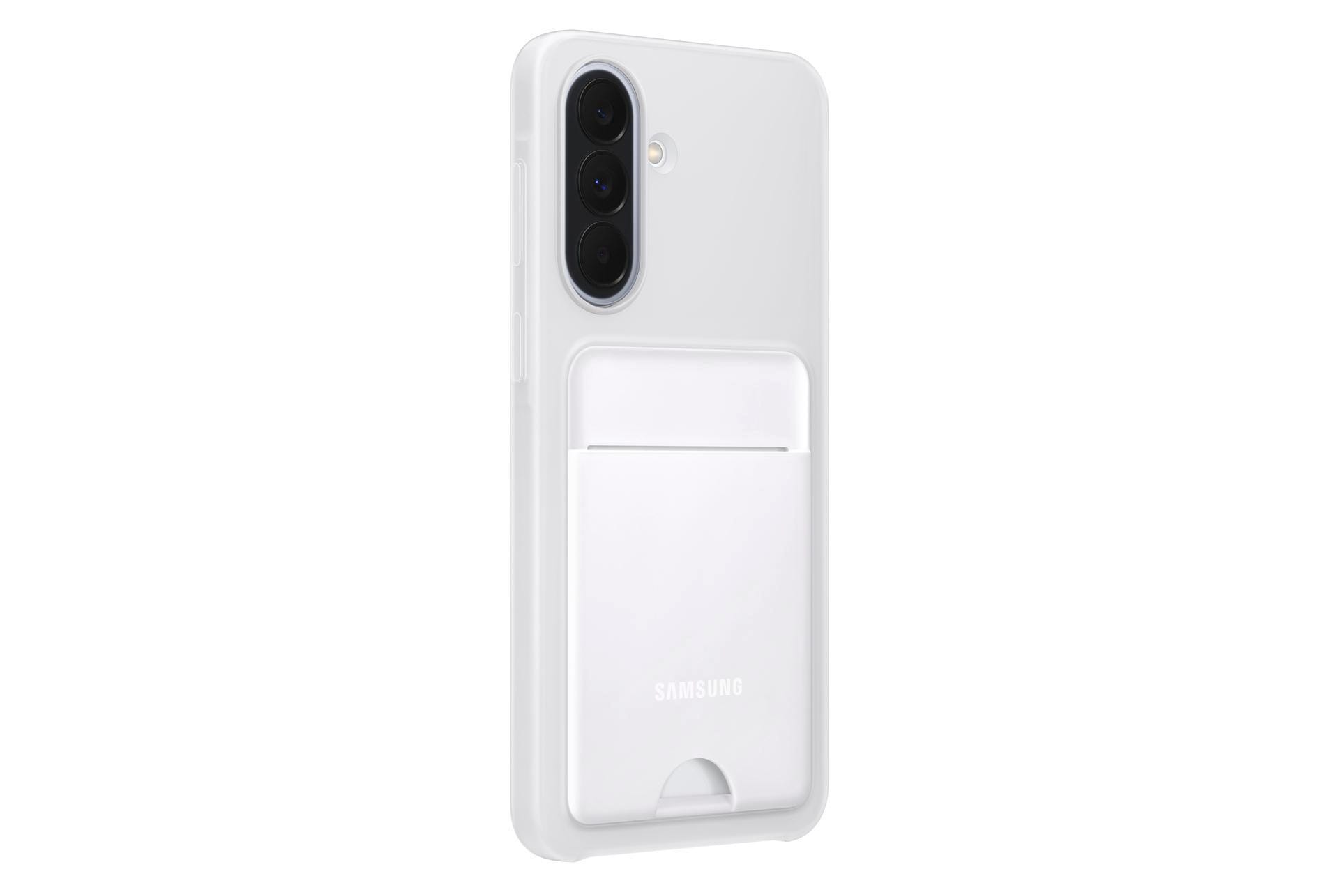 Samsung Card Slot Case EF-OA376TJEGWW für Galaxy A37, hellgrau, Schutzhülle mit Kartenfach