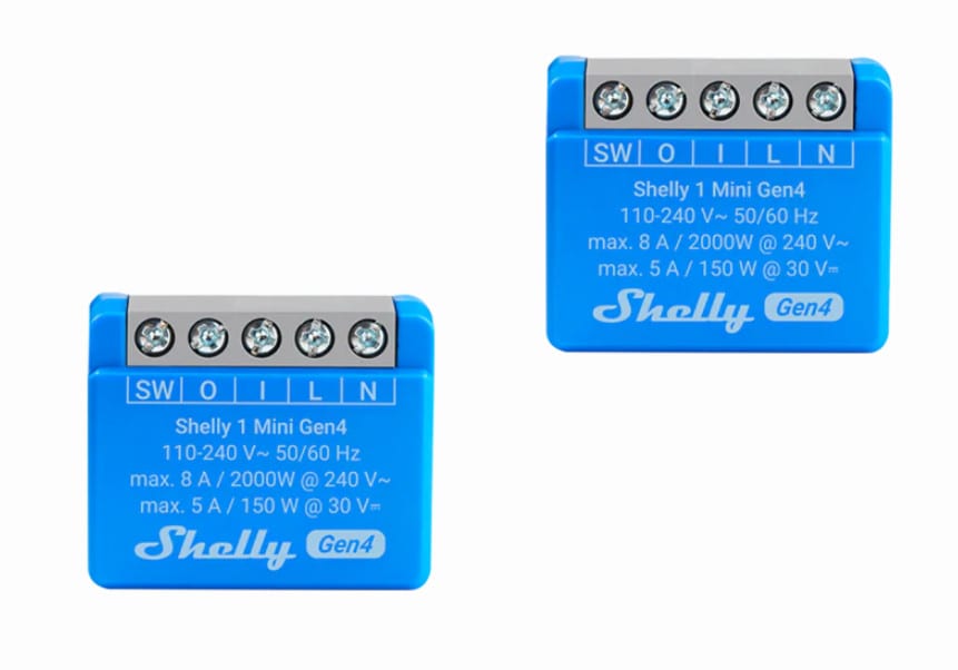 Image of SHELLY 1 G4-2 - Shelly 1 Gen4 BT Matter Zigbee WLAN Schalter 1-Kanal, 2er Pack